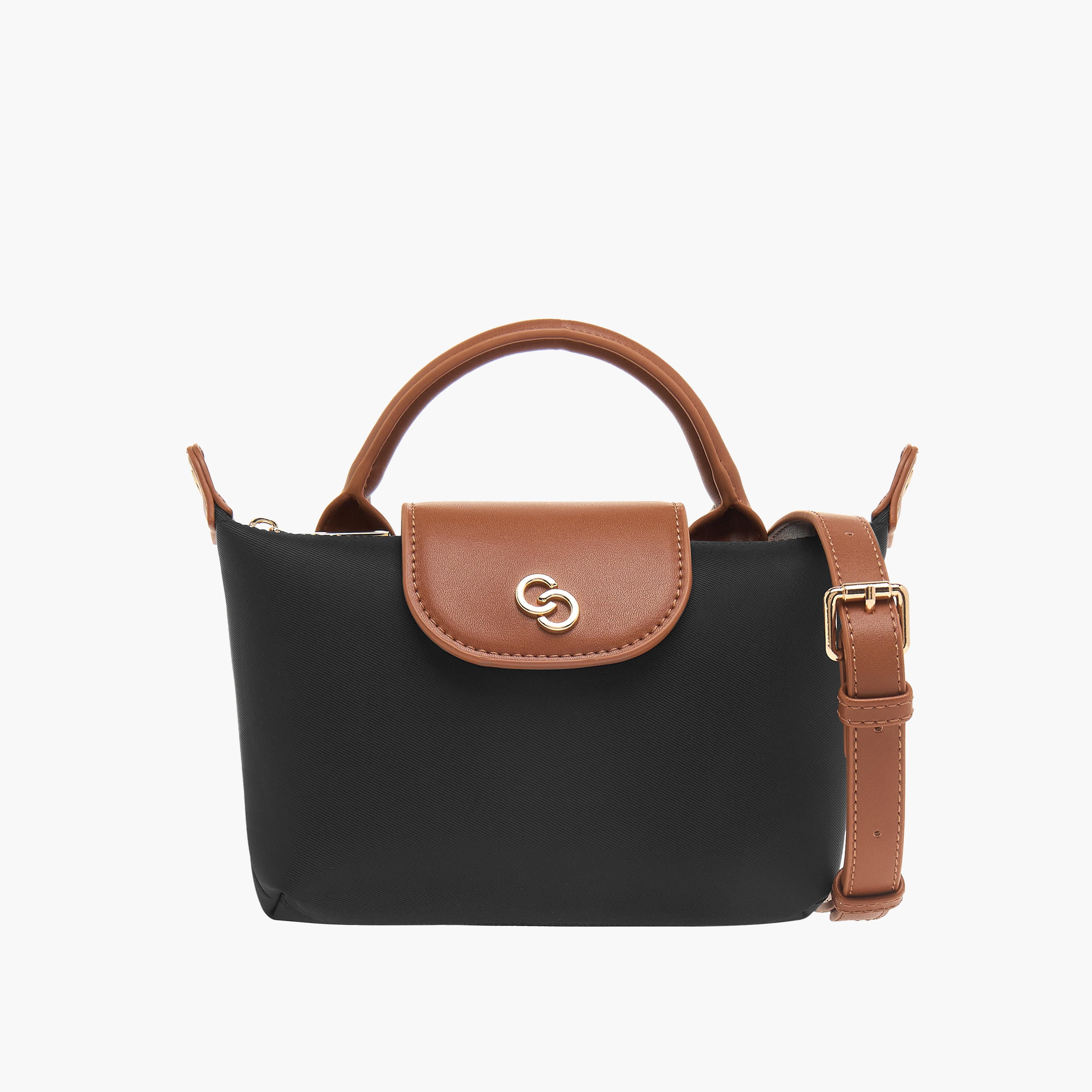 شنطة كروس بودي بقوالب ملونة وحزام قابل للفصل وطية إغلاق من سيليست-women-bagsandwallets-handbags-image-1