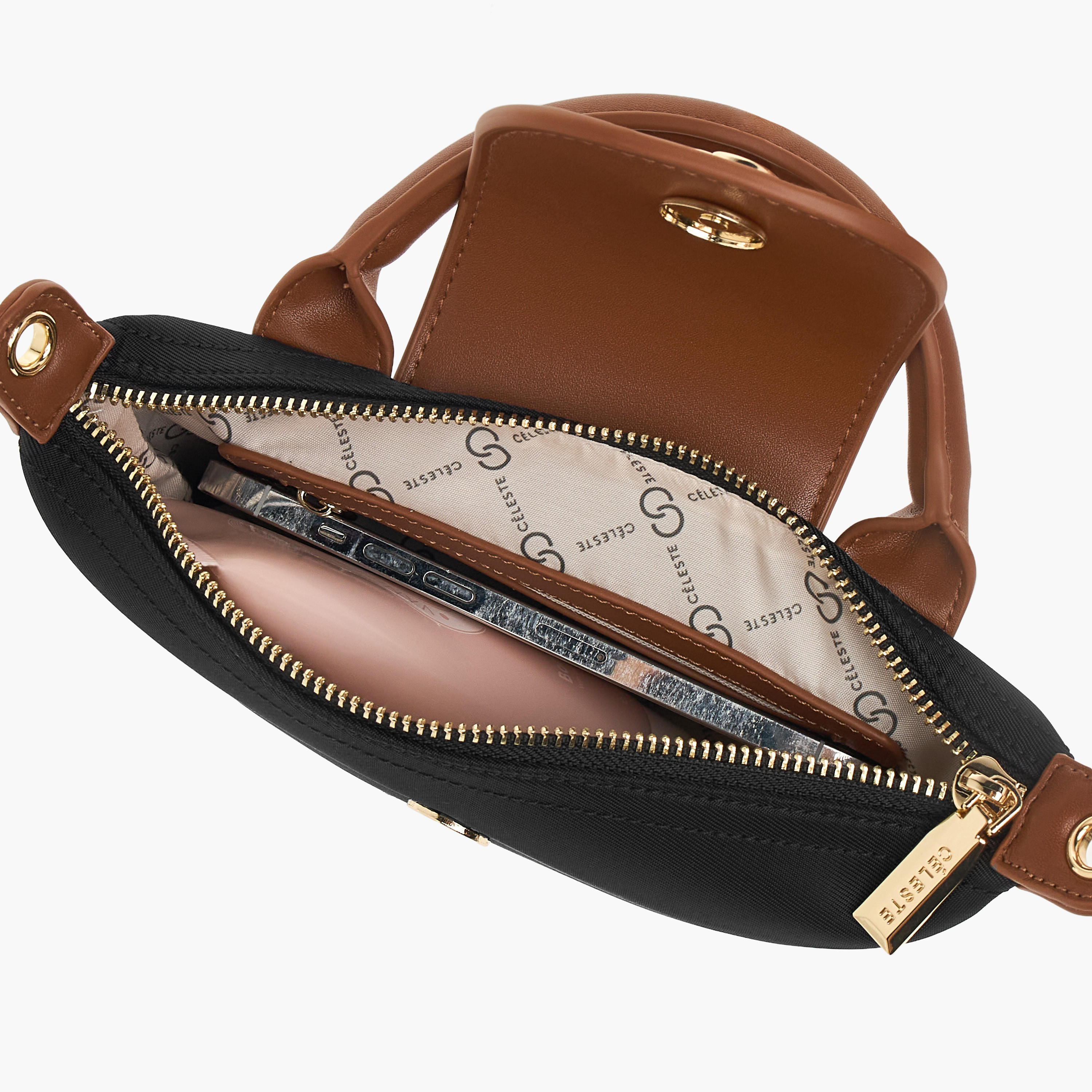 شنطة كروس بودي بقوالب ملونة وحزام قابل للفصل وطية إغلاق من سيليست-women-bagsandwallets-handbags-image-7