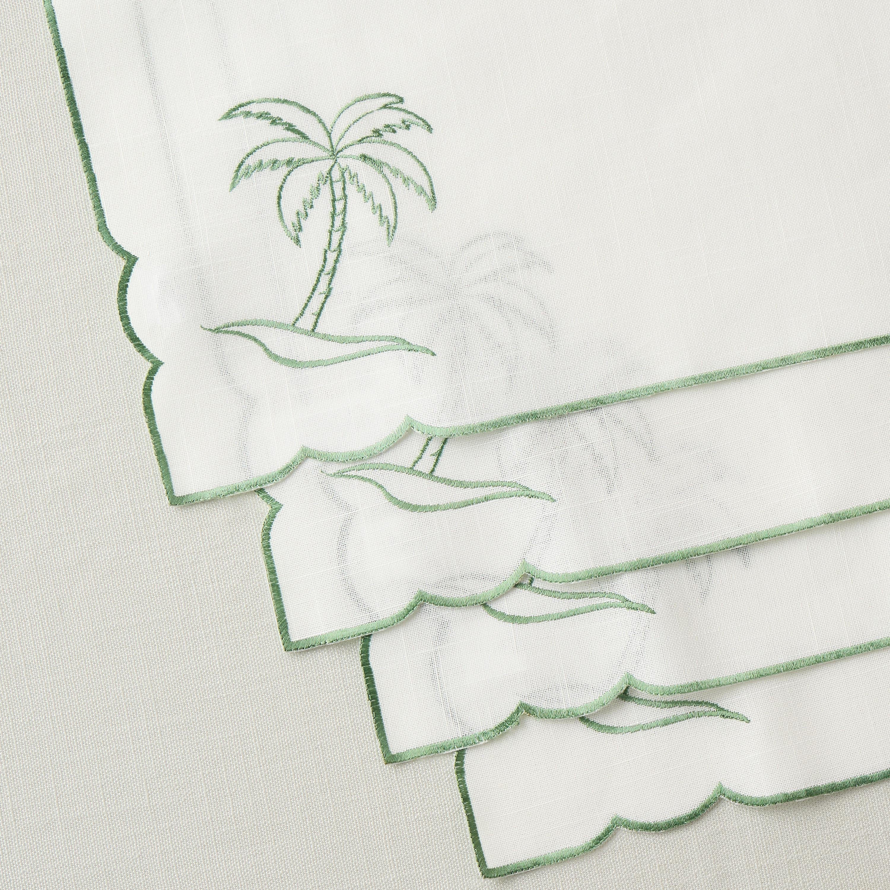 Palm 4-Piece Embroidered Napkin Set-household-dining-tablelinen-napkinsandaccessories-image-3