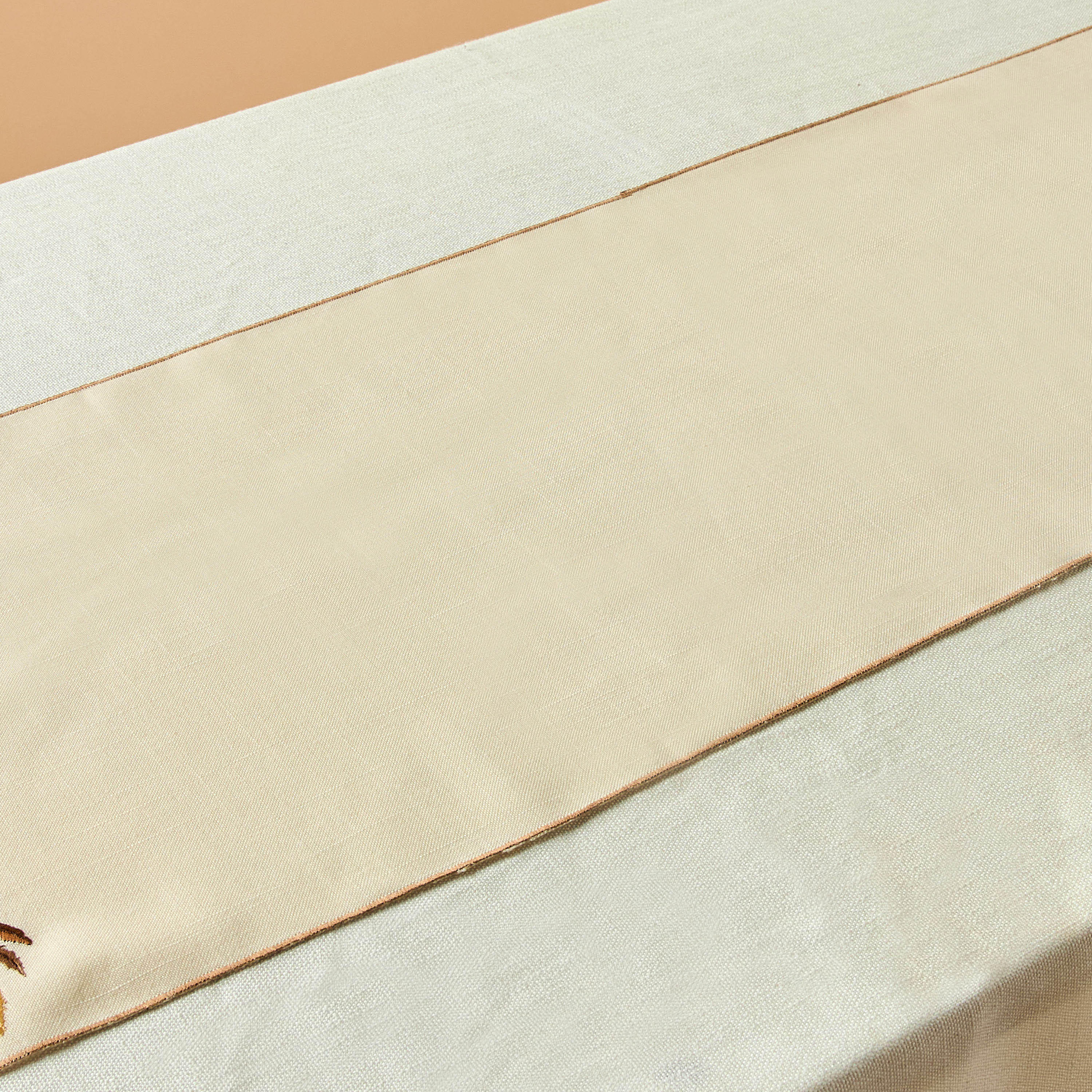 Palm Embroidered Runner - 180x35 cms-household-dining-tablelinen-runnersandtablecovers-image-3
