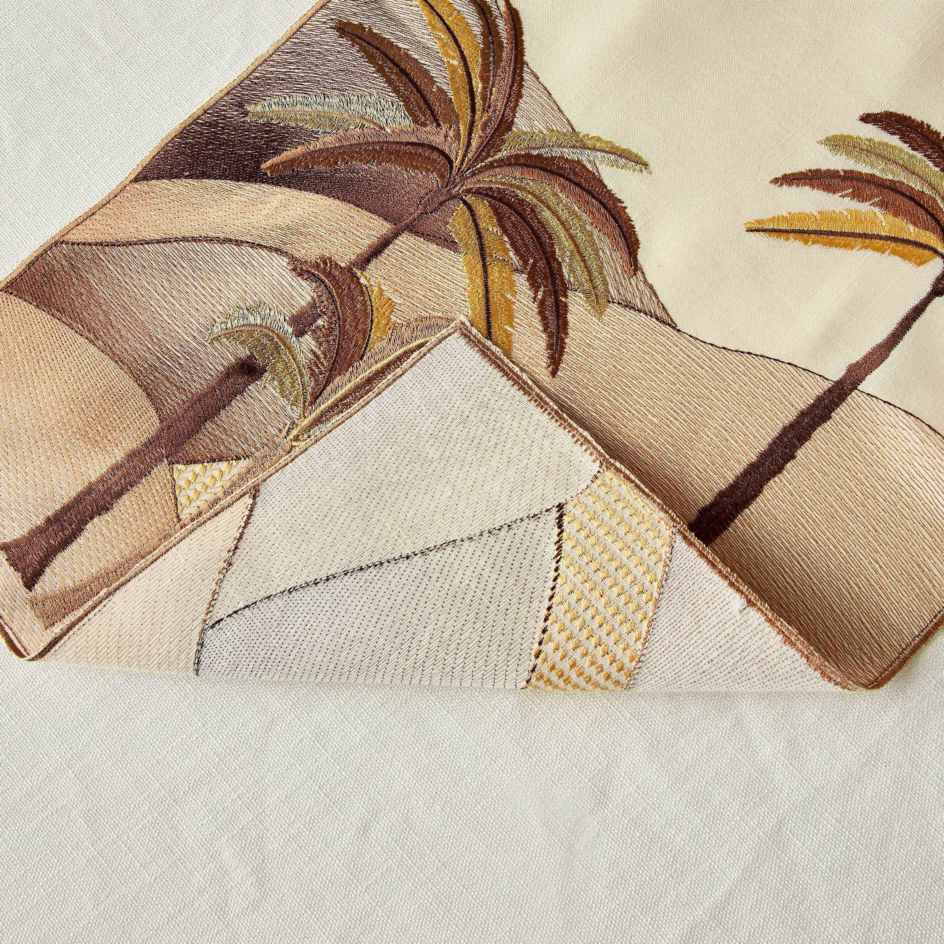 Palm Embroidered Runner - 180x35 cms-household-dining-tablelinen-runnersandtablecovers-image-5