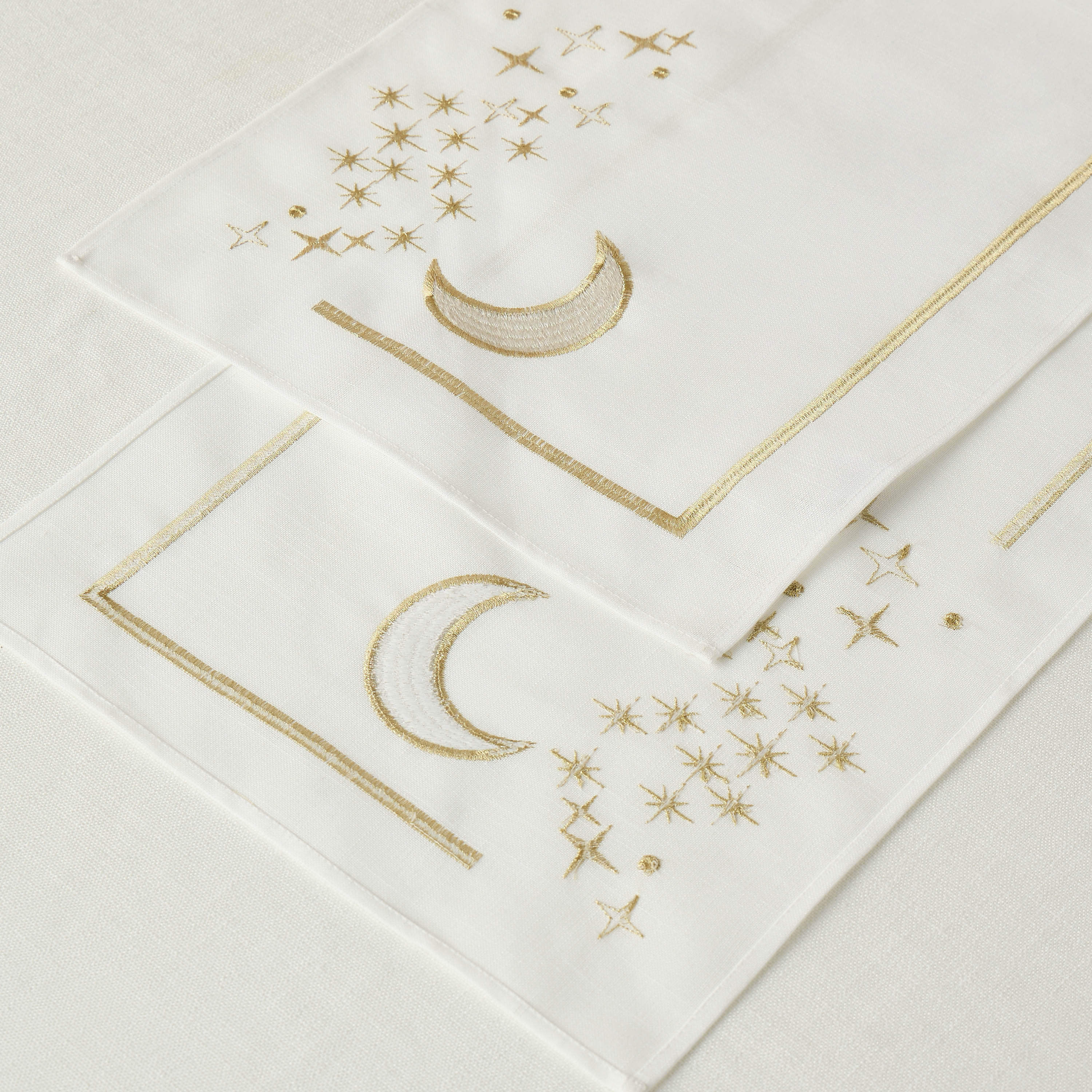 Crescent Embroidered Table Runner - 180x35 cms-household-dining-tablelinen-runnersandtablecovers-image-4