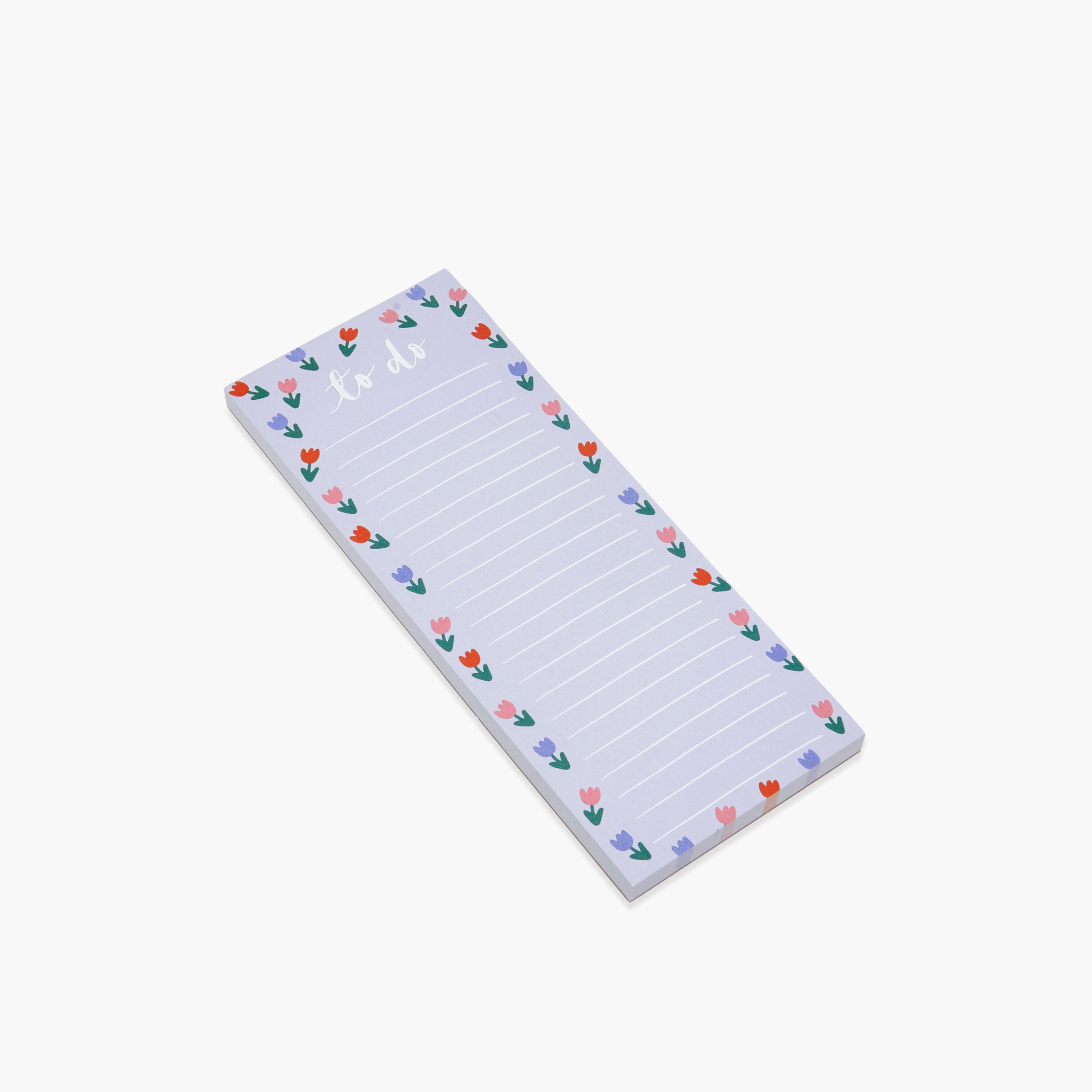 Tulips Print Notepad with Pen-school-stationery-notebooks-image-3