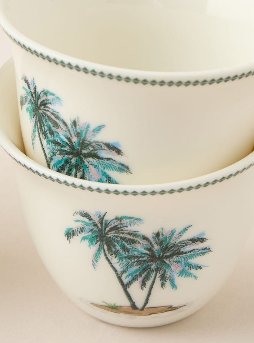 Palm Print 12-Piece New Bone China Kahwa Cup Set-household-dining-teaandcoffee-teaandcoffeesets-image-5