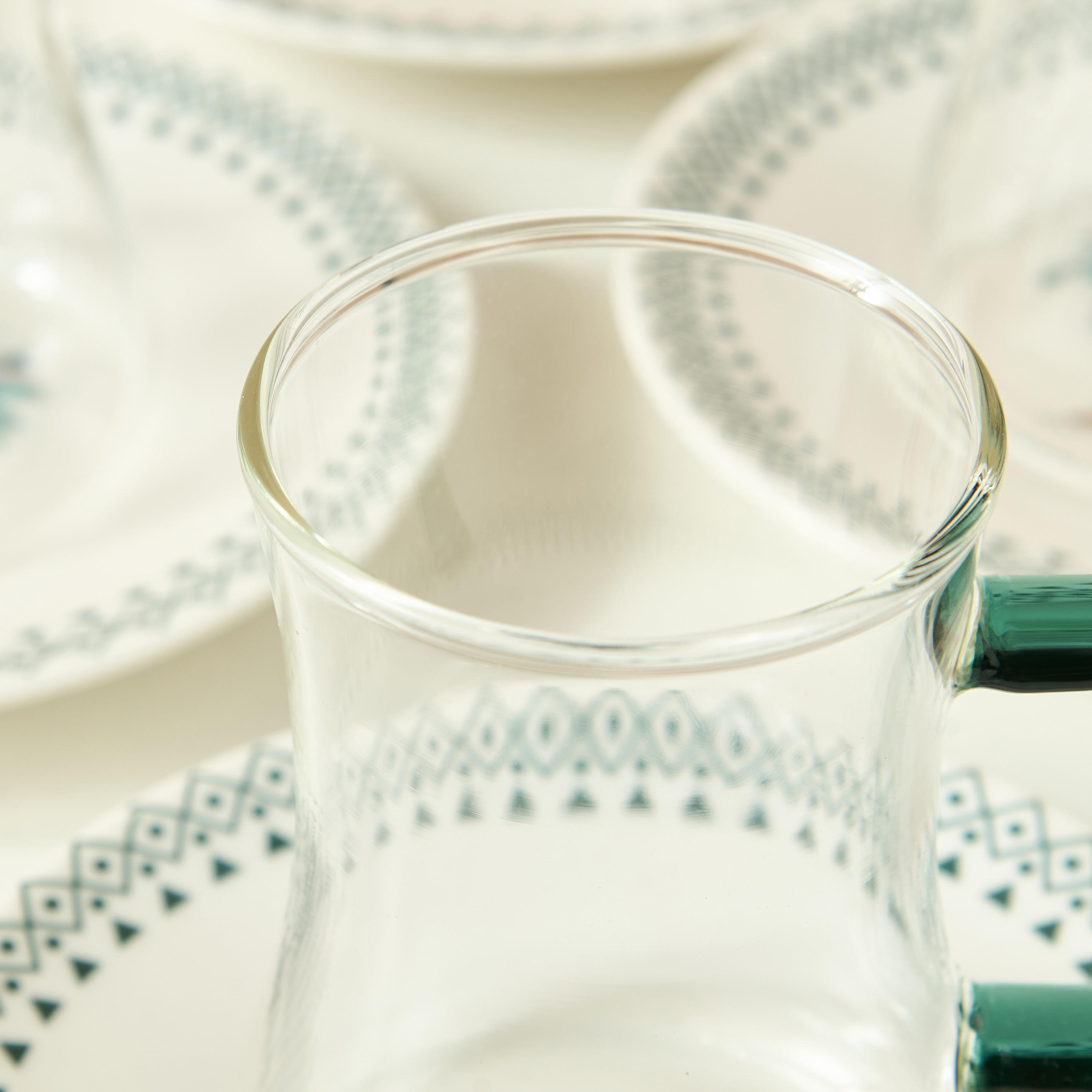 Palm 12-Piece Glass Cup and Saucer Set - 180 ml-household-dining-teaandcoffee-teaandcoffeesets-image-4