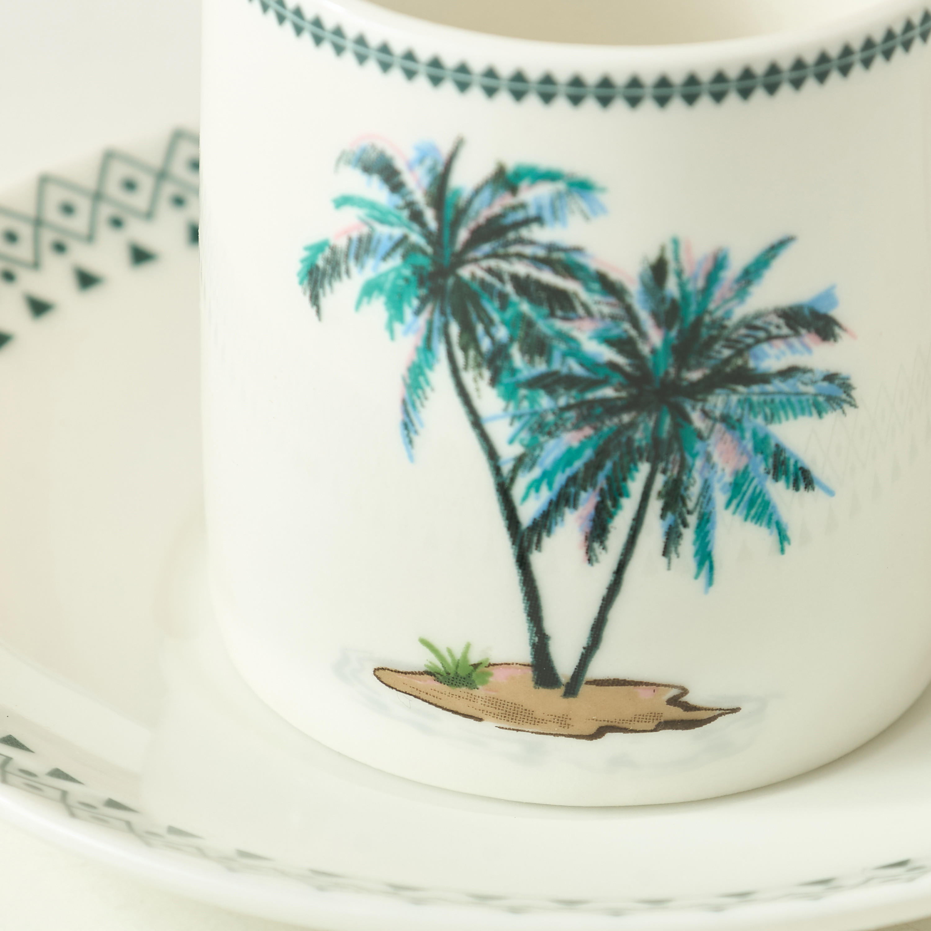 Palm 12-Piece Glass Cup and Saucer Set - 70 ml-household-dining-teaandcoffee-teaandcoffeesets-image-4