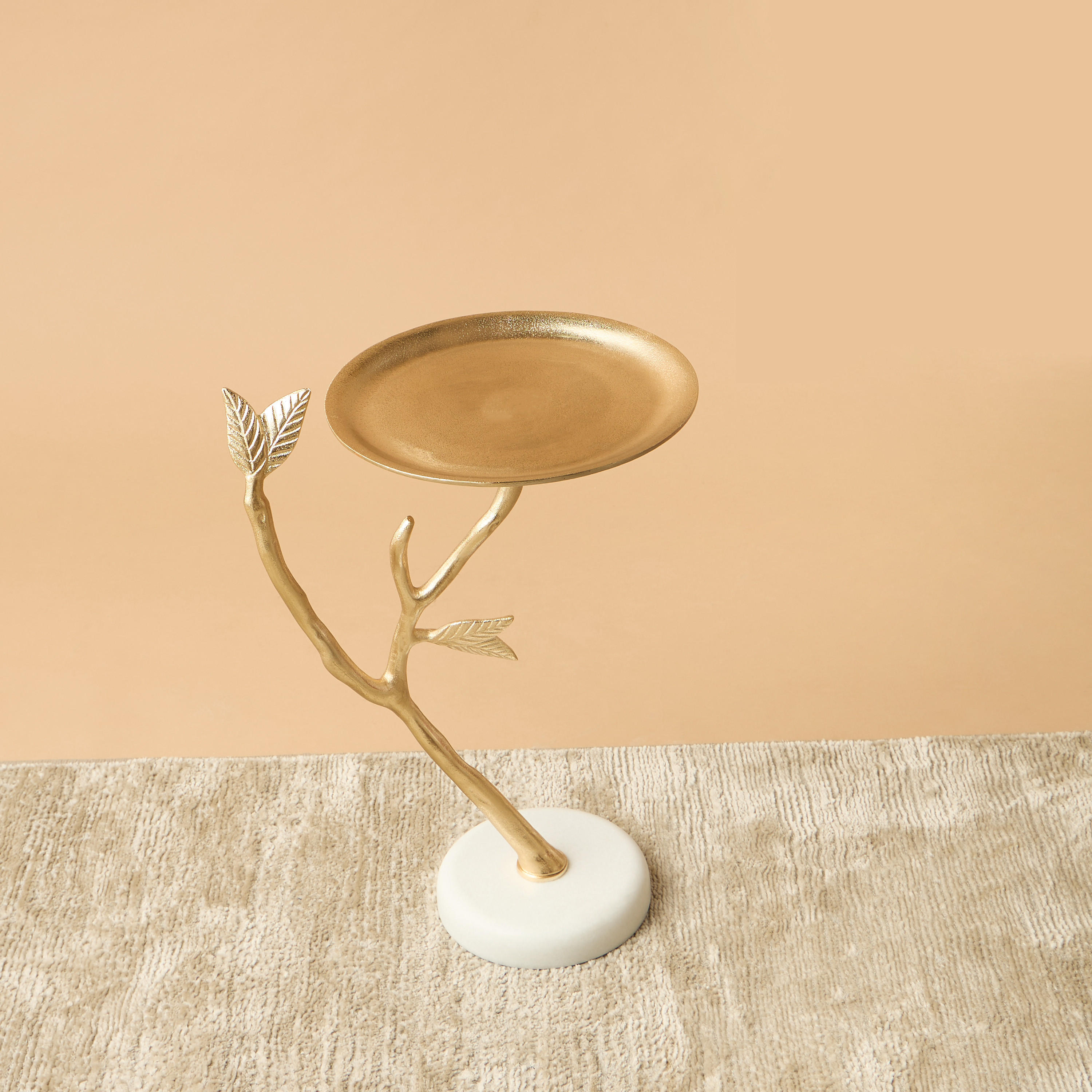Branch Accent Table with Marble Base - 30x55x35 cms-furniture-livingroom-sideandendtables-image-2