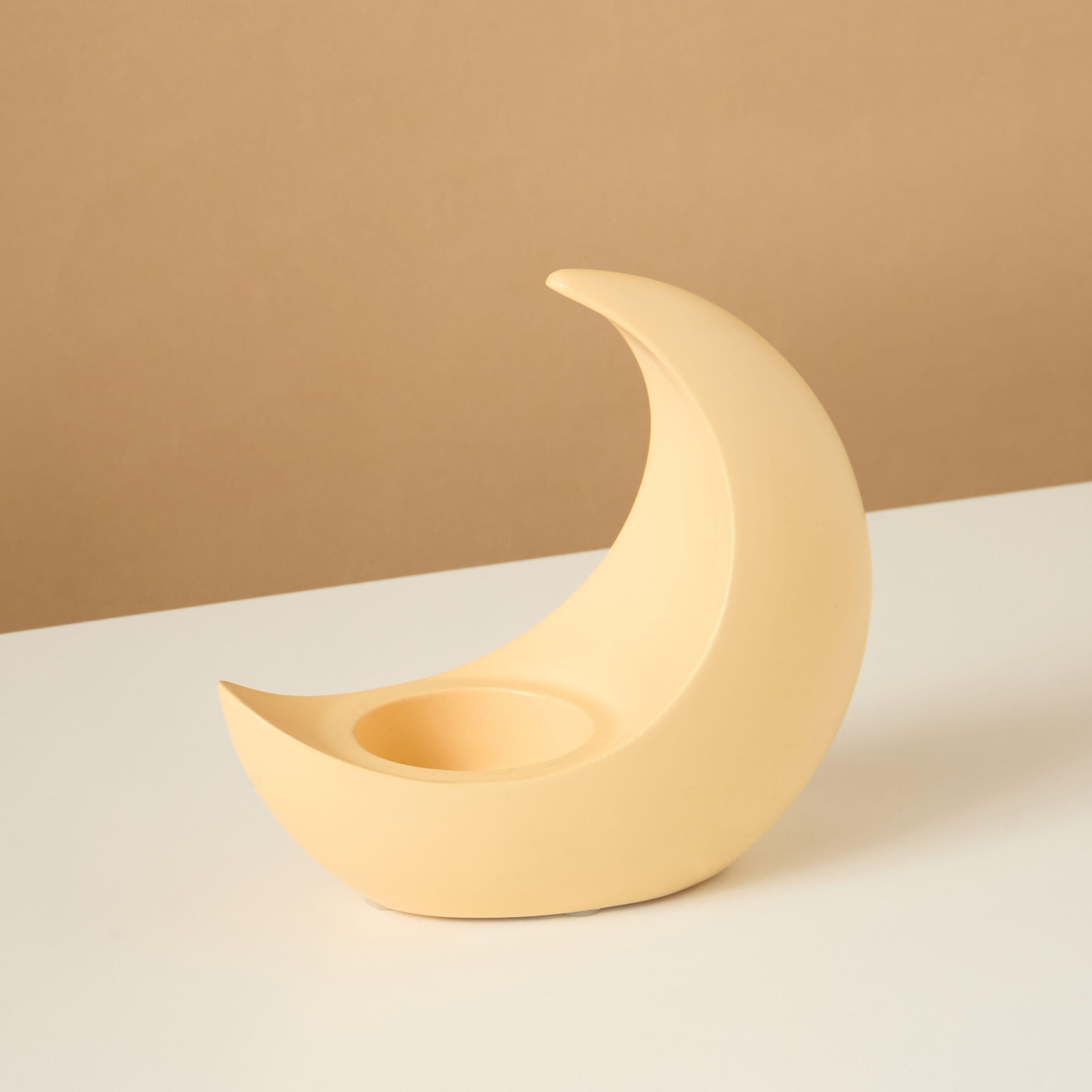 حامل شموع صغيرة بتصميم هلال- 12 سم-household-decor-candleholdersandlanterns-image-3