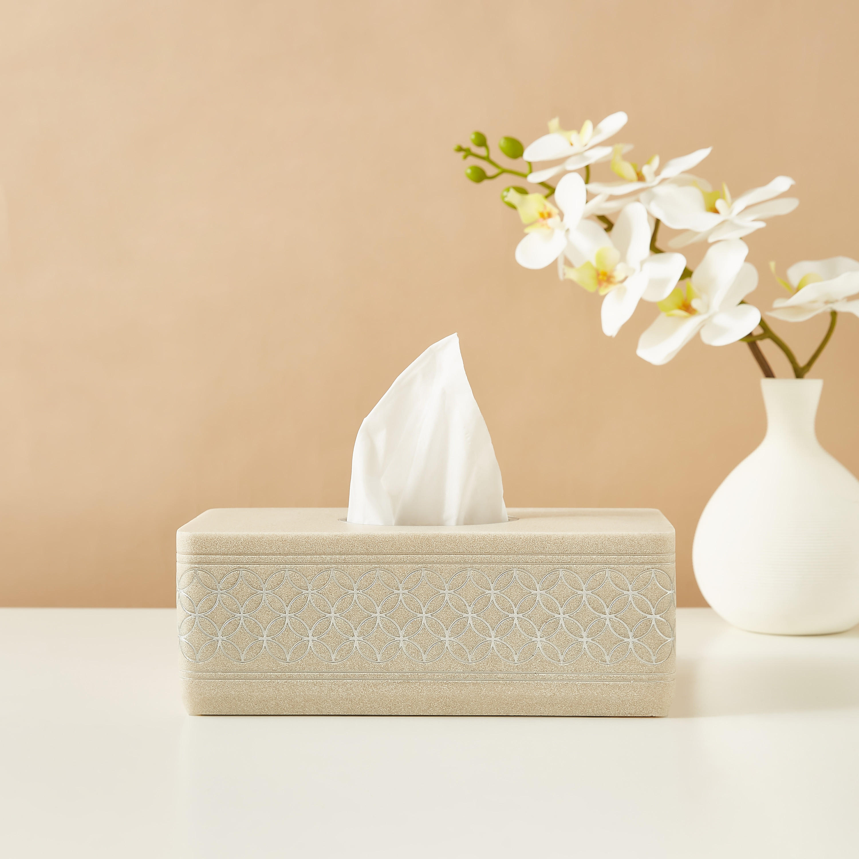 Textured Tissue Box-household-bathandlaundry-bathaccessories-tissueboxesandcottonjars-image-1