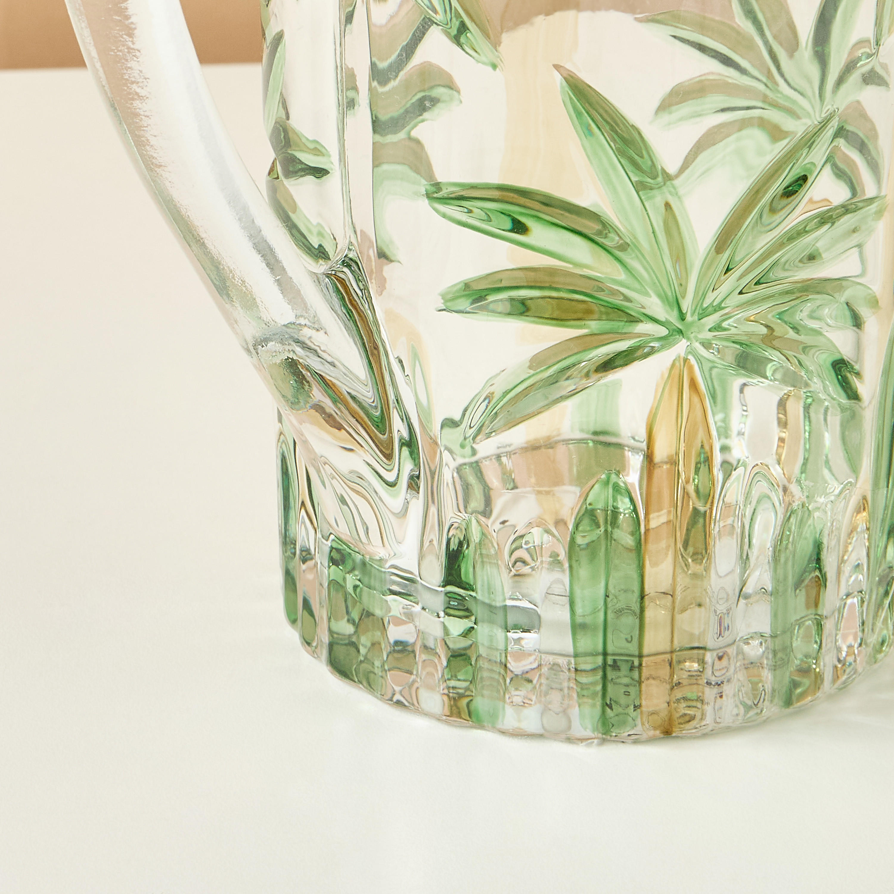 Palm Tree Glass Embossed Pitcher-household-dining-drinkserveware-jugsdecantersandcarafes-image-5