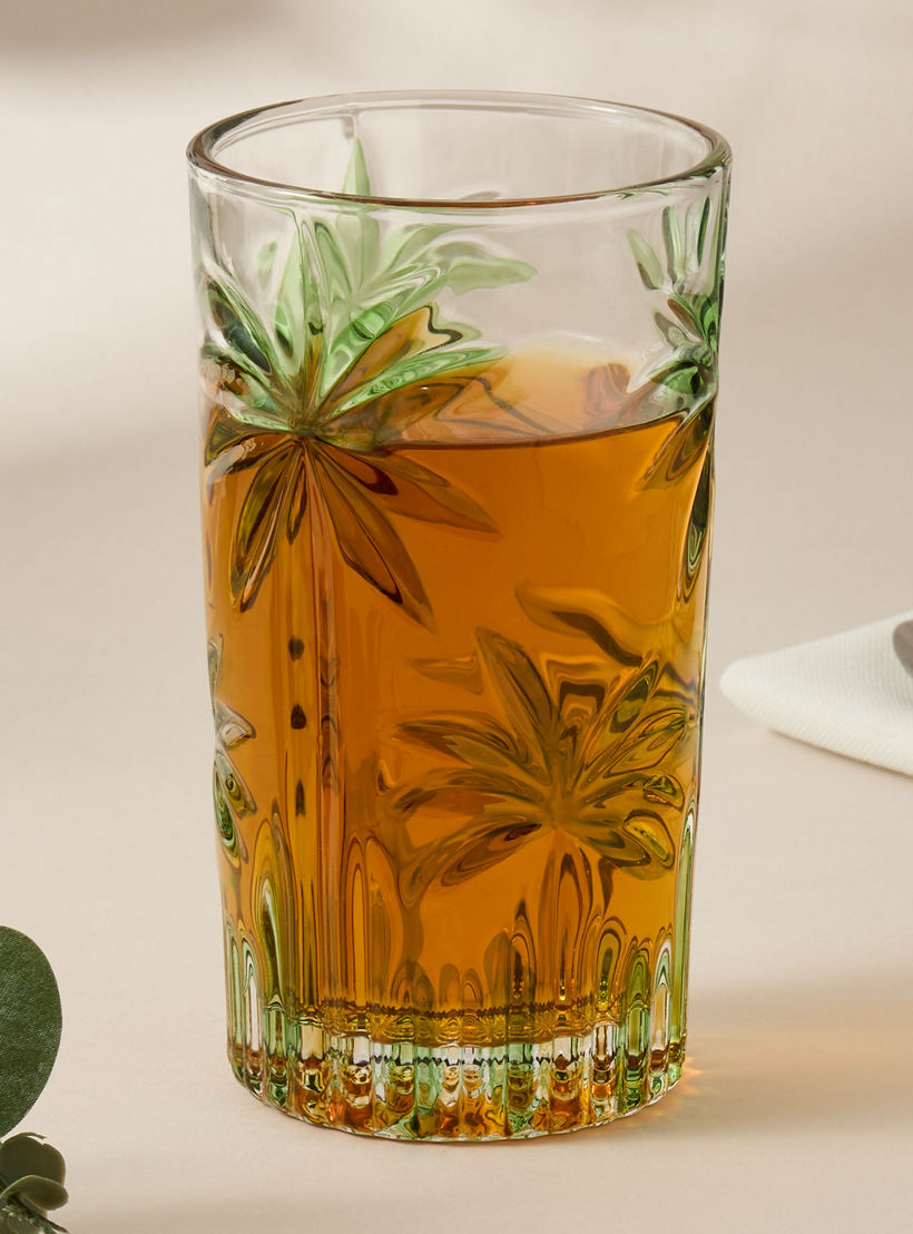 كأس طويل بنقش النخيل-household-dining-glassware-drinkingglasses-image-1