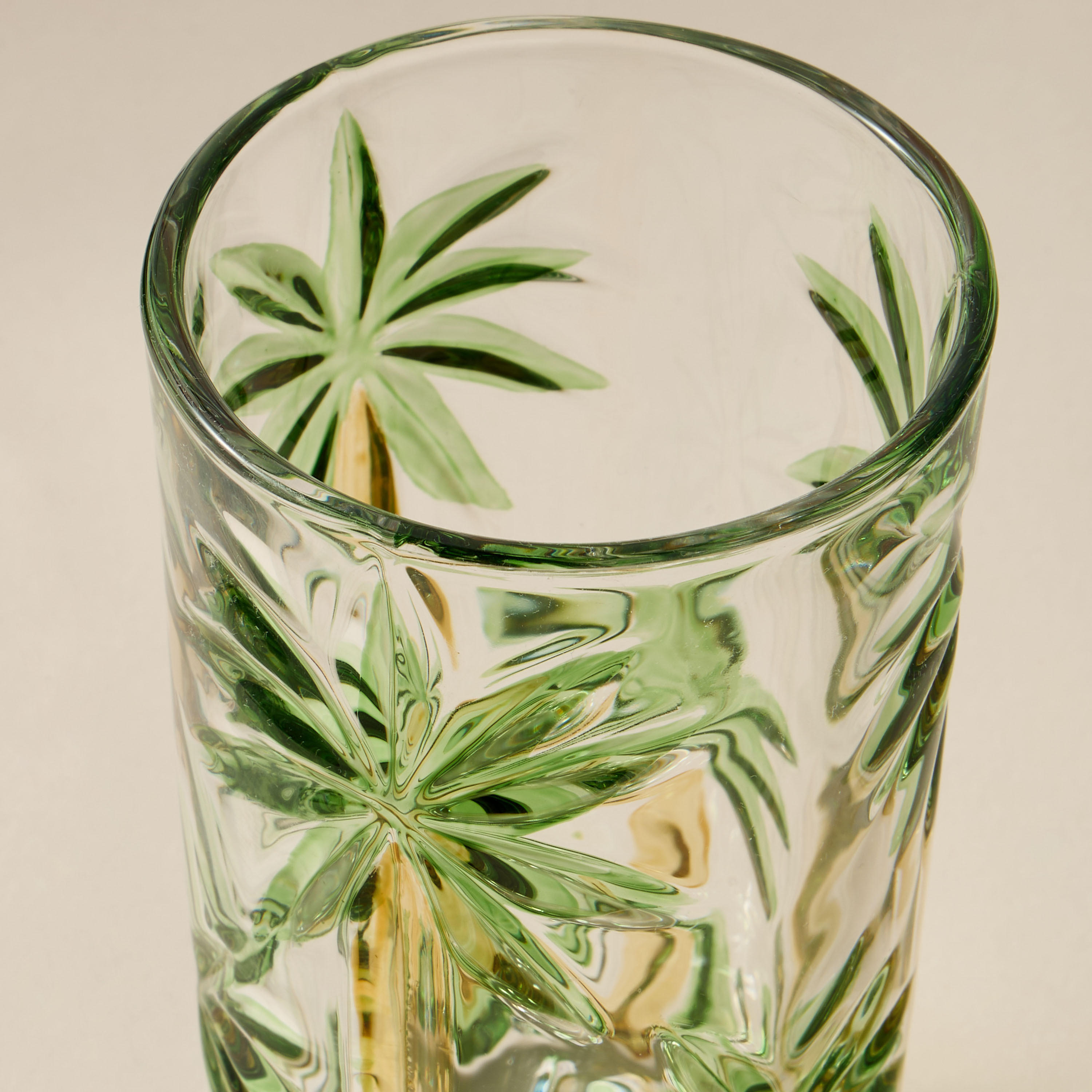 Palm Tree Embossed Highball Glass-household-dining-glassware-drinkingglasses-image-3