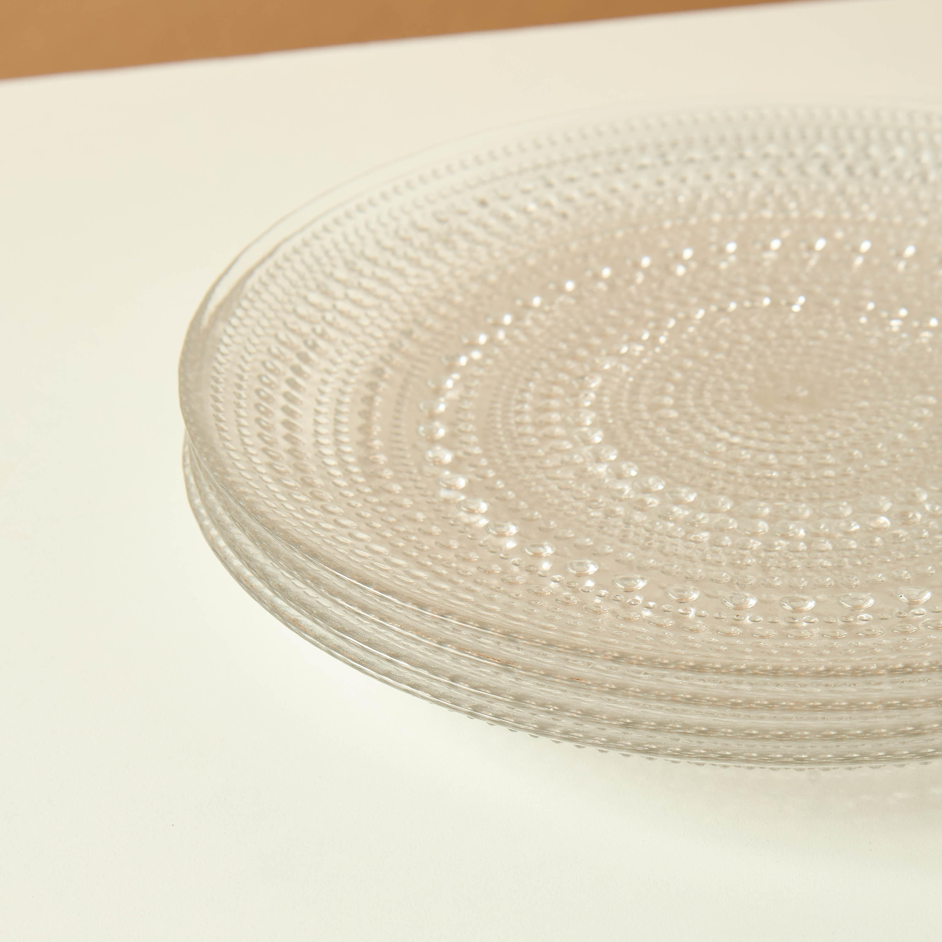 Clear 4-Piece Pearl Plate Set - 27 cms-household-dining-dinnerware-plates-image-4