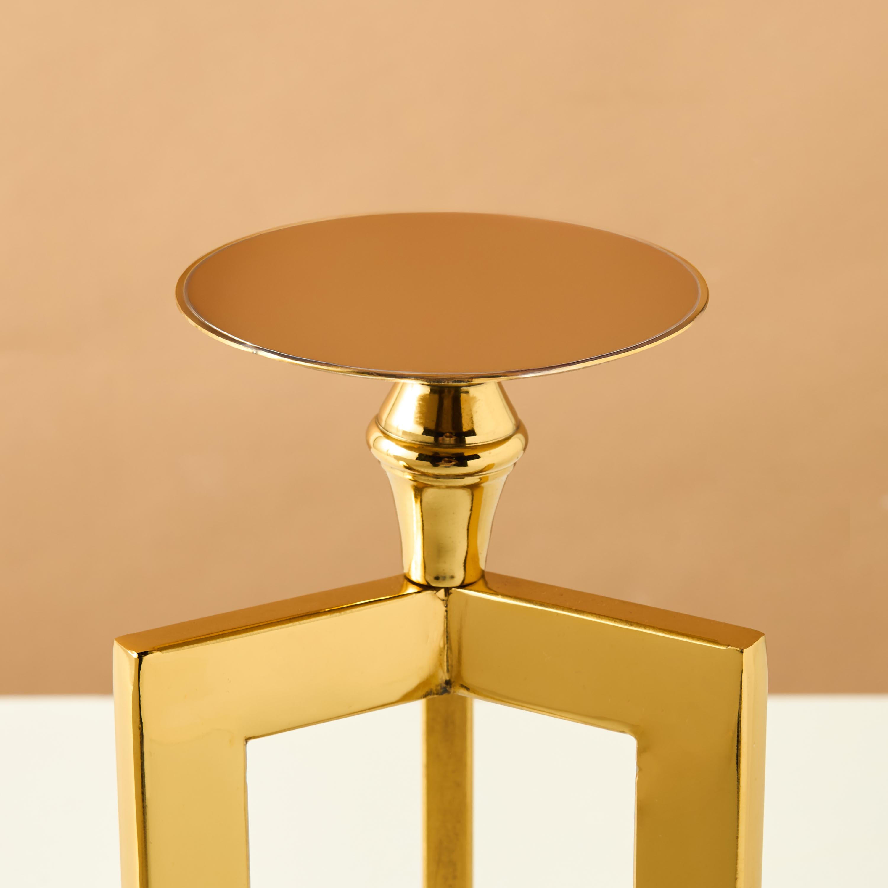 Gia Como Metallic Pillar Candleholder - 30 cms-household-decor-candleholdersandlanterns-image-3