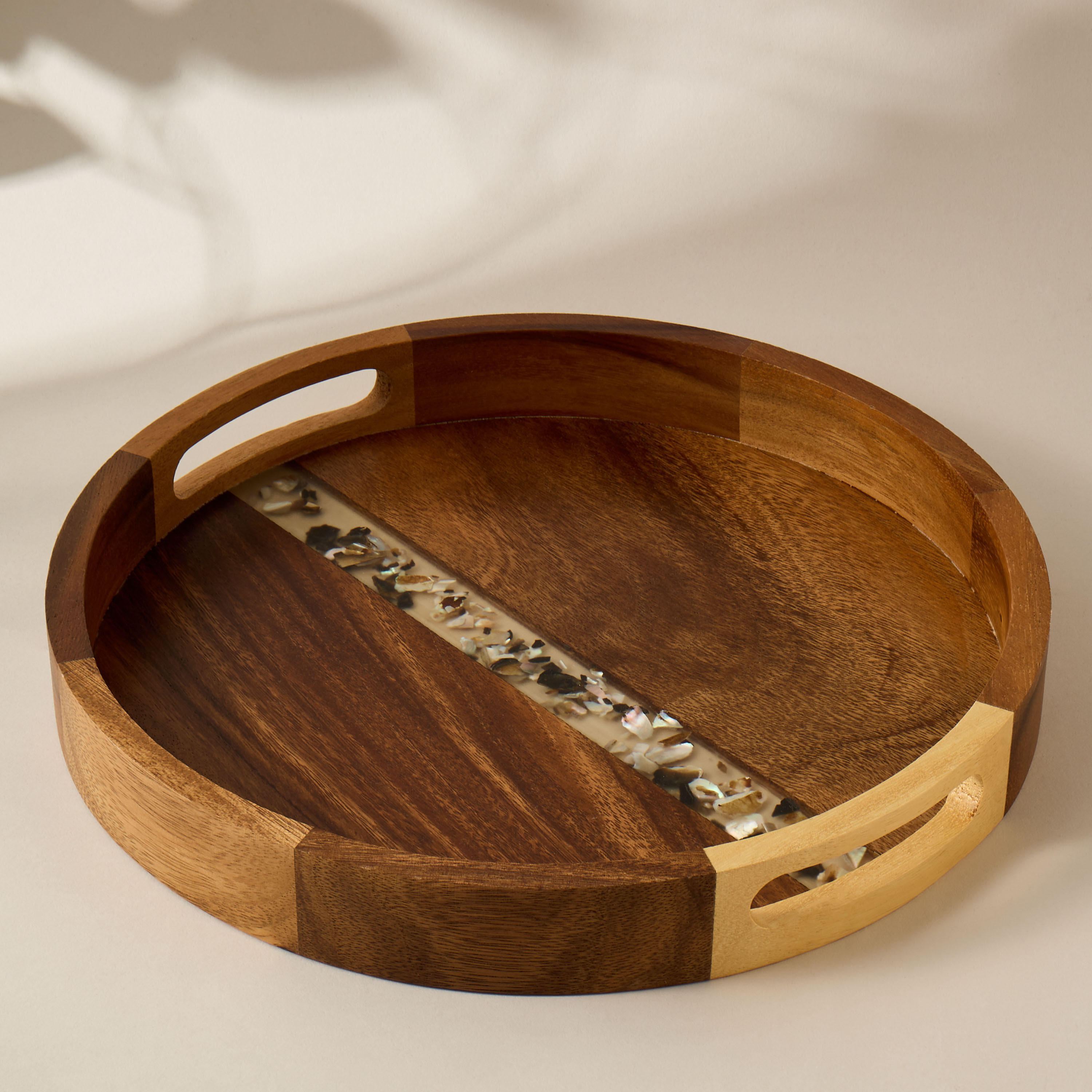 صينية تقديم مزينة من خشب الأكاسيا-household-dining-serveware-servingtrays-image-2