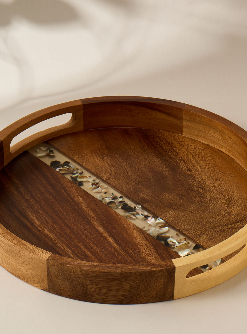 صينية تقديم مزينة من خشب الأكاسيا-household-dining-serveware-servingtrays-image-2