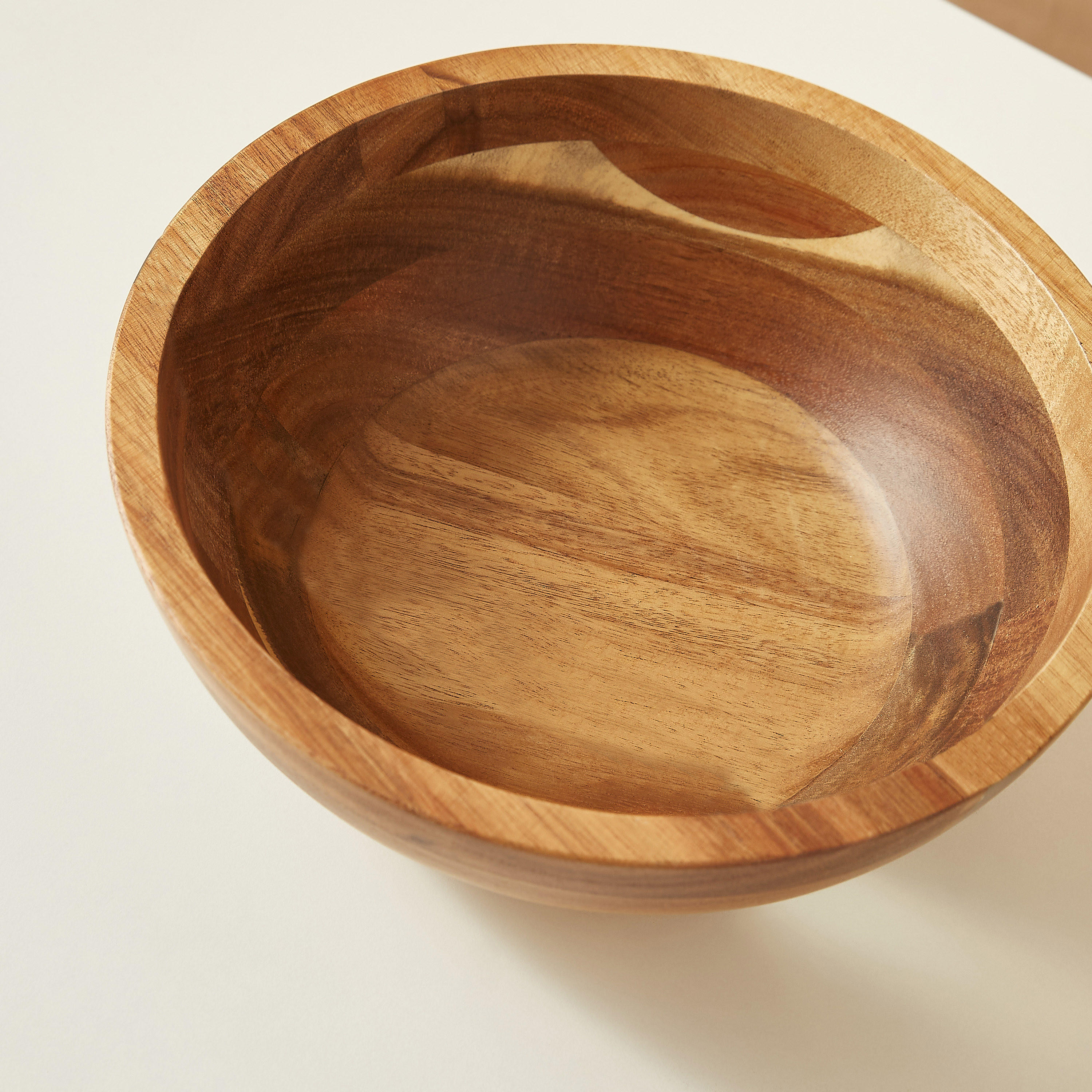 Resin Acacia Wood Salad Bowl - 24 cms-household-dining-dinnerware-bowls-image-5