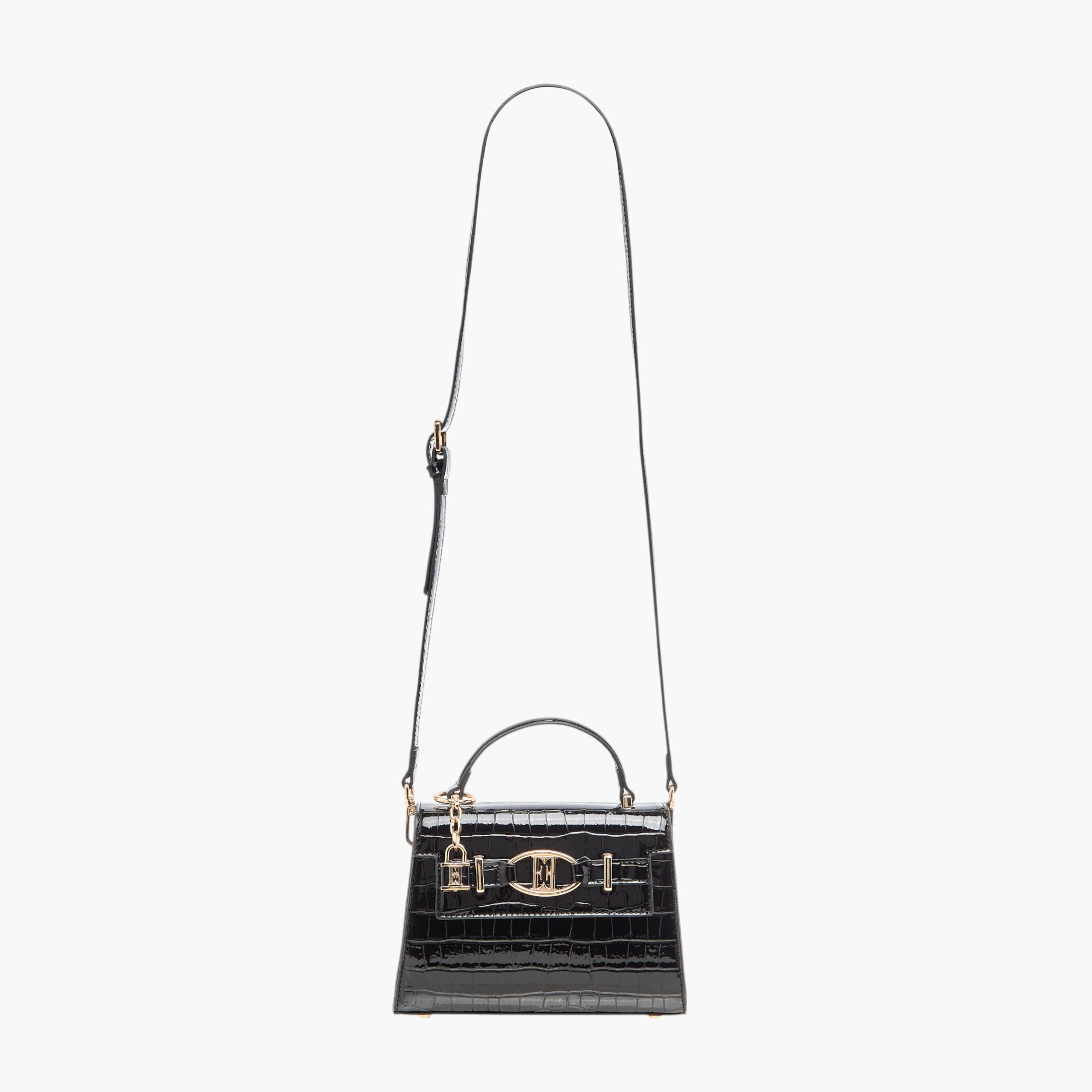 شنطة ساتشيل بارزة الملمس بحزام قابل للفصل وطية إغلاق من إيل-women-bagsandwallets-handbags-image-2