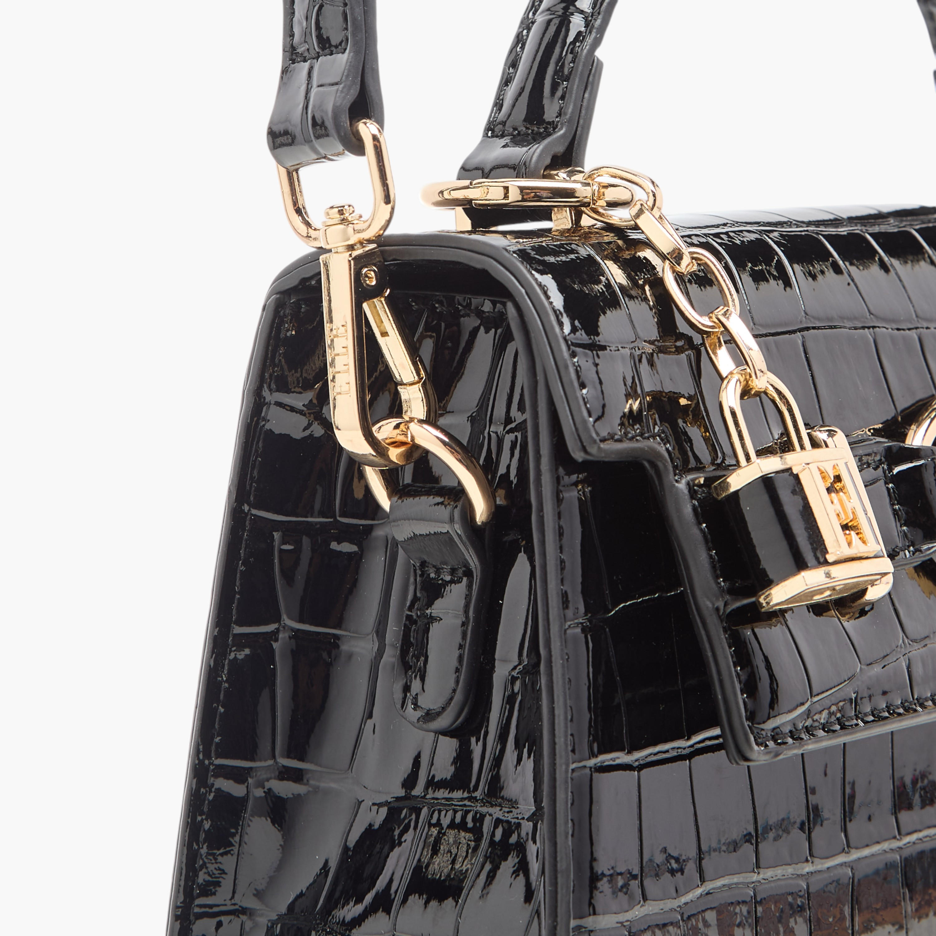 شنطة ساتشيل بارزة الملمس بحزام قابل للفصل وطية إغلاق من إيل-women-bagsandwallets-handbags-image-5