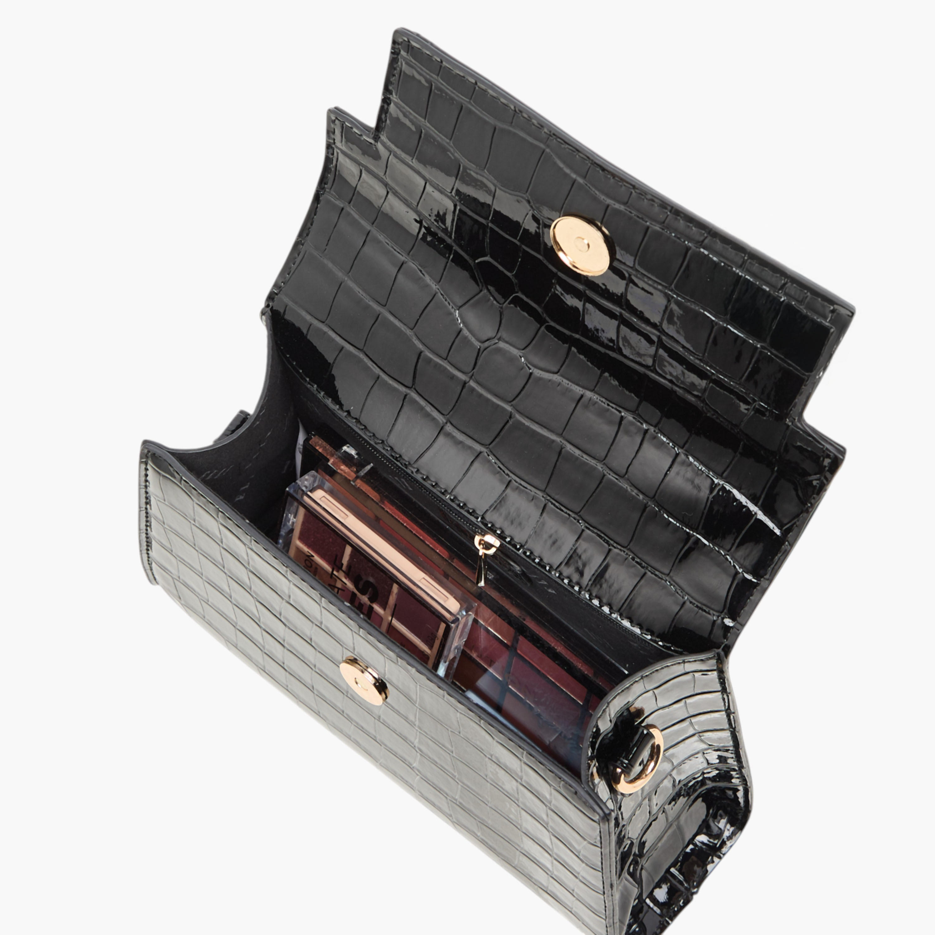 شنطة ساتشيل بارزة الملمس بحزام قابل للفصل وطية إغلاق من إيل-women-bagsandwallets-handbags-image-7