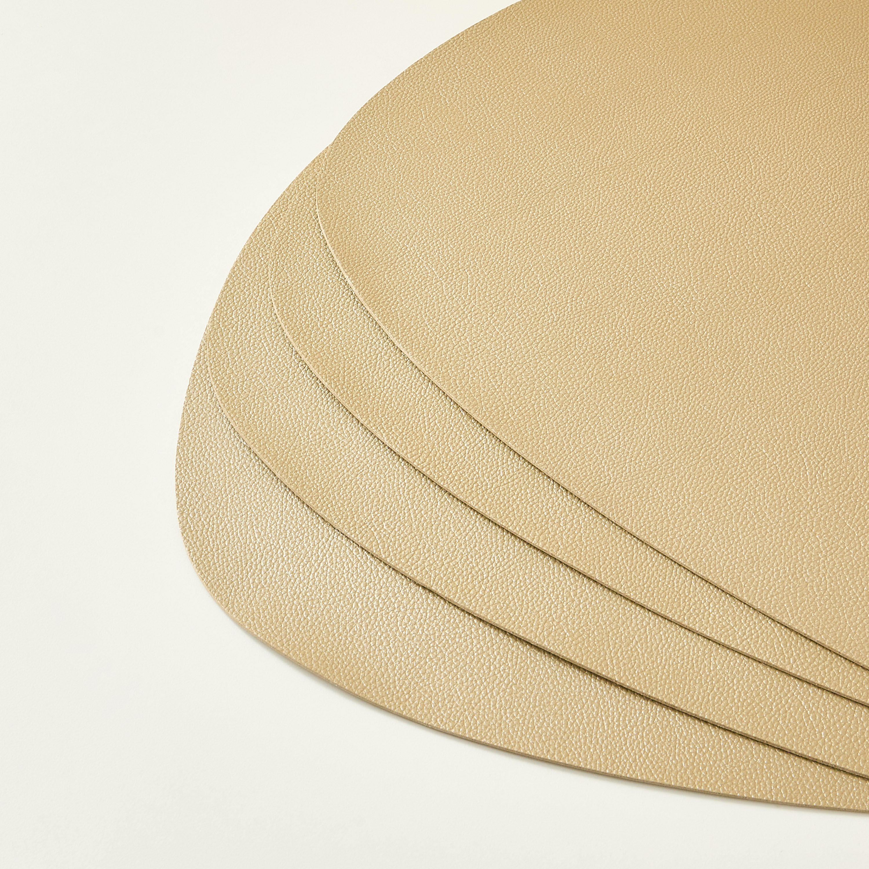 Pebble Faux Leather 4-Piece Placemat Set - 42x32 cms-household-dining-tablelinen-placemats-image-4