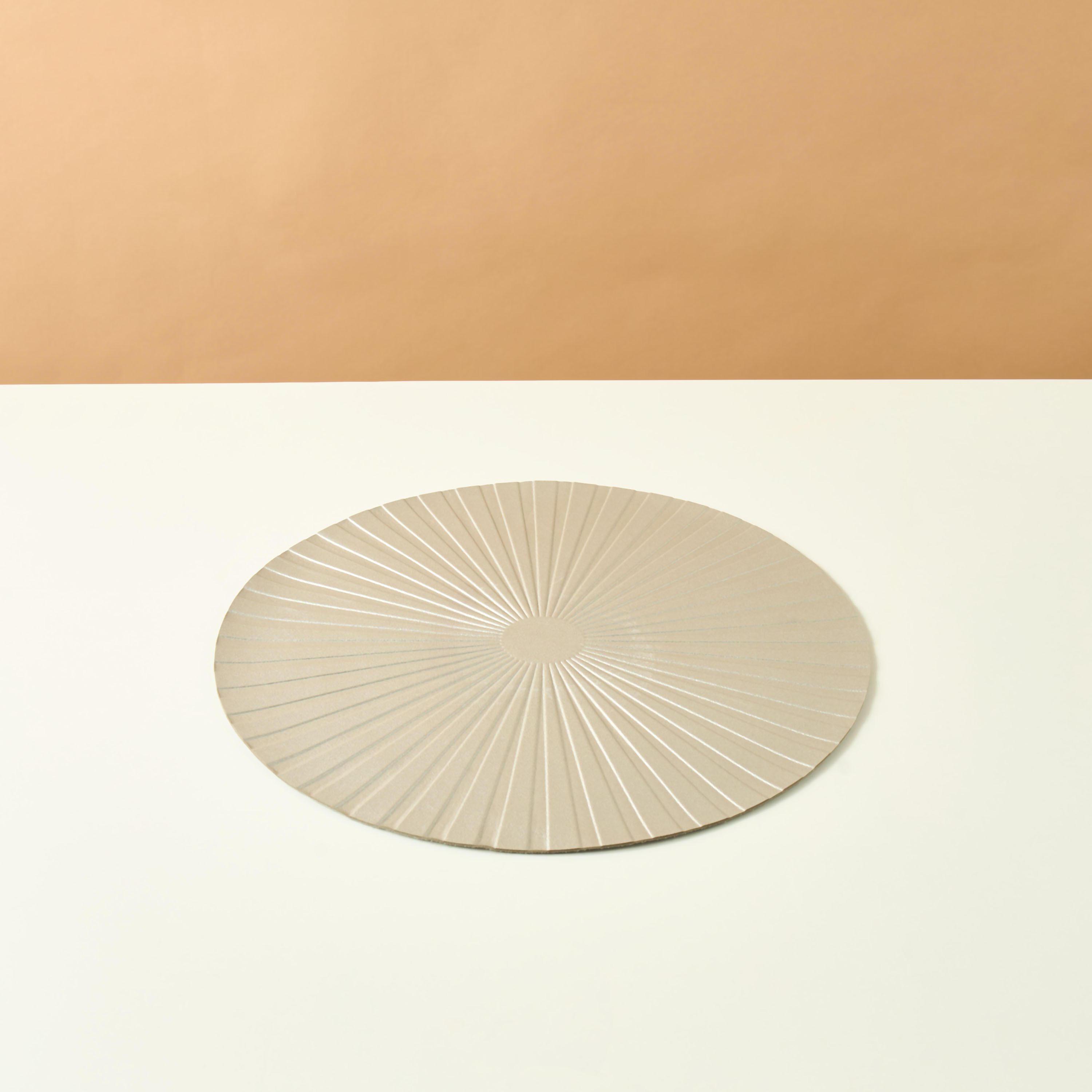 Sun Burst Embossed Faux Leather Placemat - 38 cms-household-dining-tablelinen-placemats-image-3