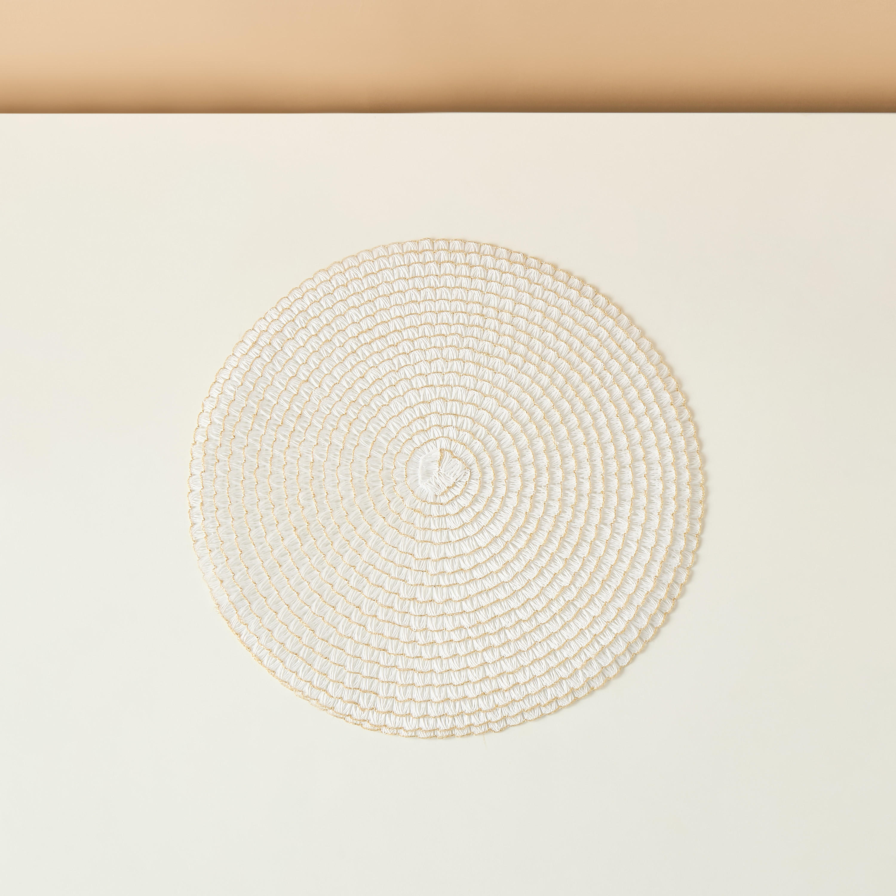 طقم لبادة صحون مستديرة بارزة الملمس من قطعتين - 38 سم-household-dining-tablelinen-placemats-image-4