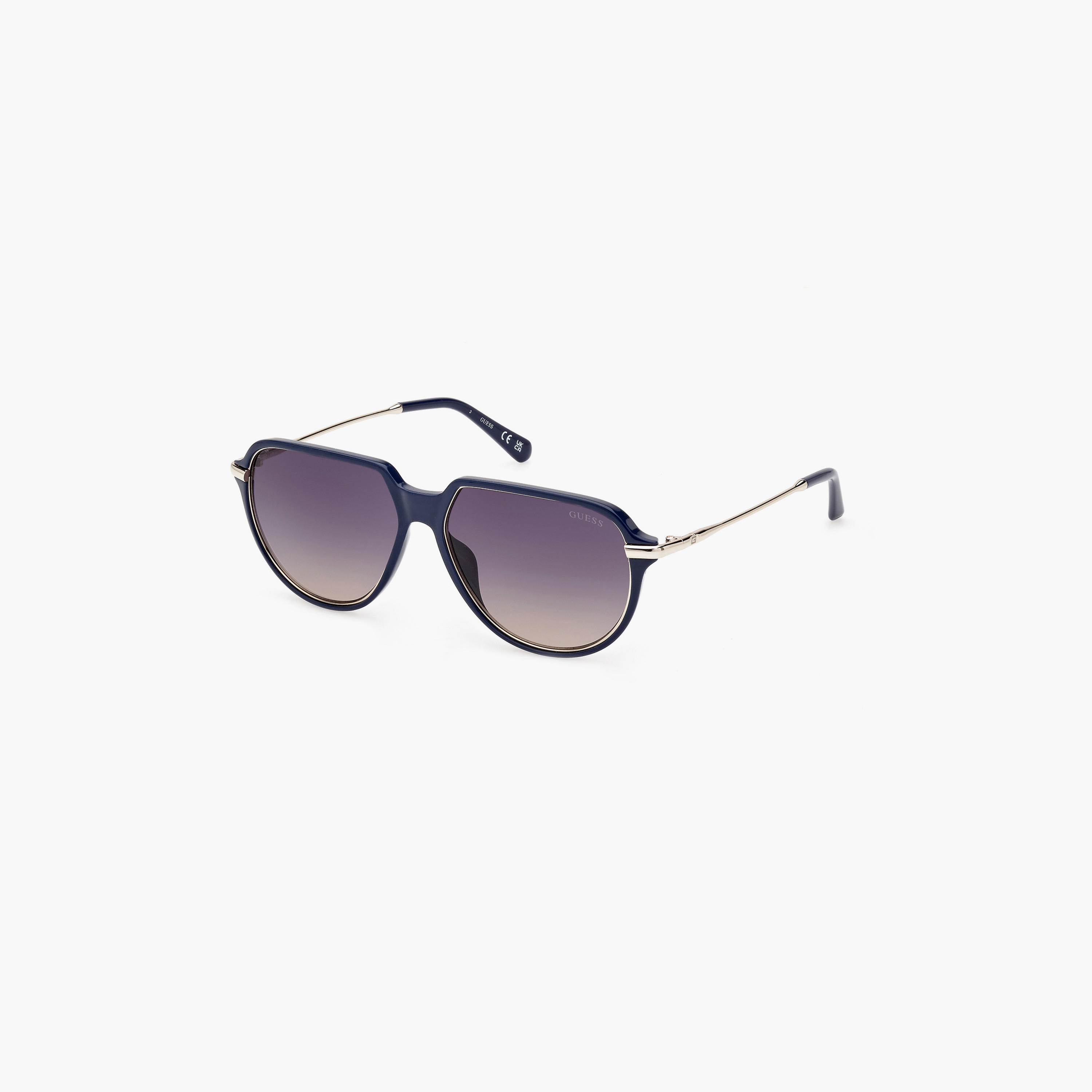 Guess 56 MM Gradient Blue Aviator Sunglasses GU0006790W56-men-sunglasses-image-1