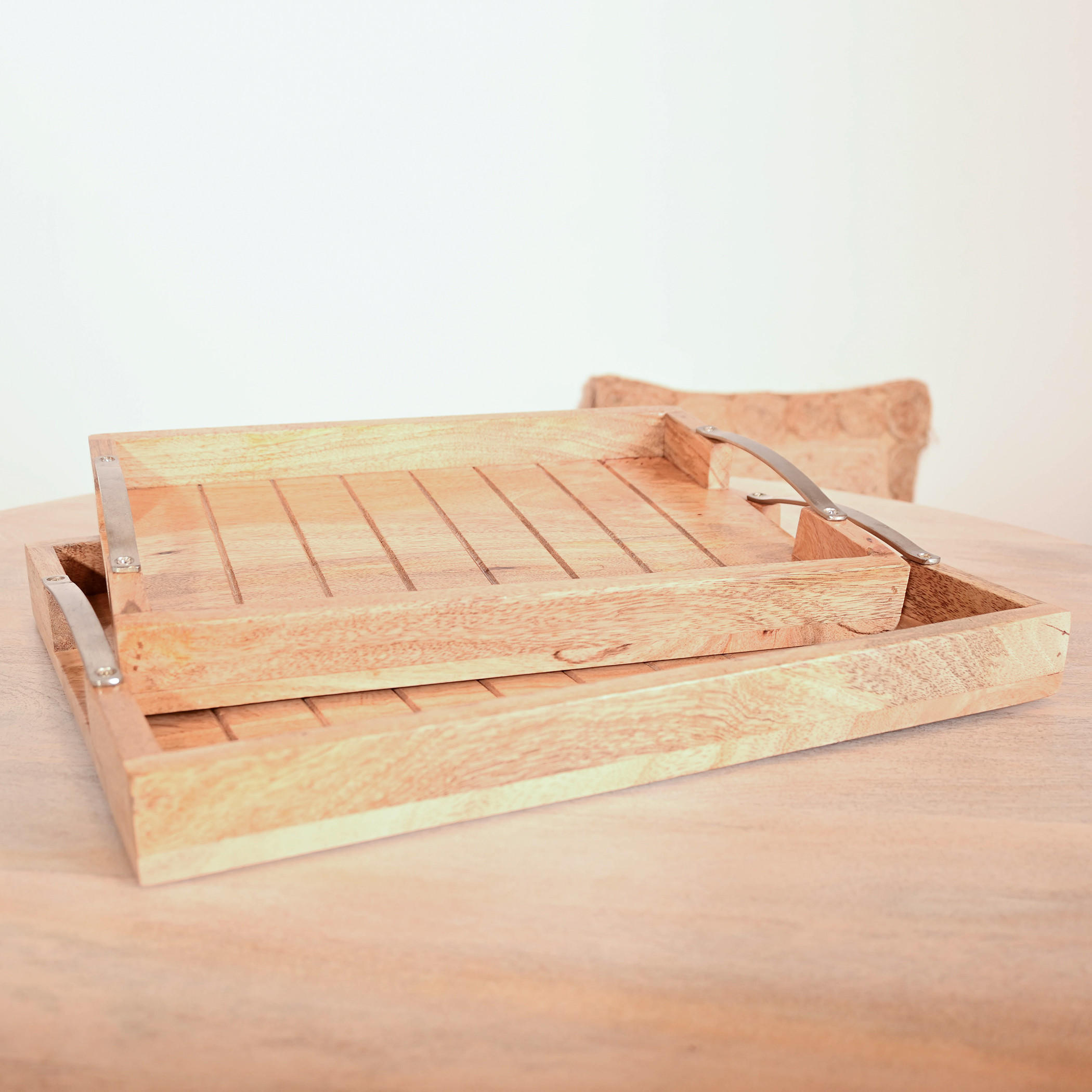 Home Carving Wooden Tray with Iron Handles - Set of 2-household-decor-boxesandtrays-image-4