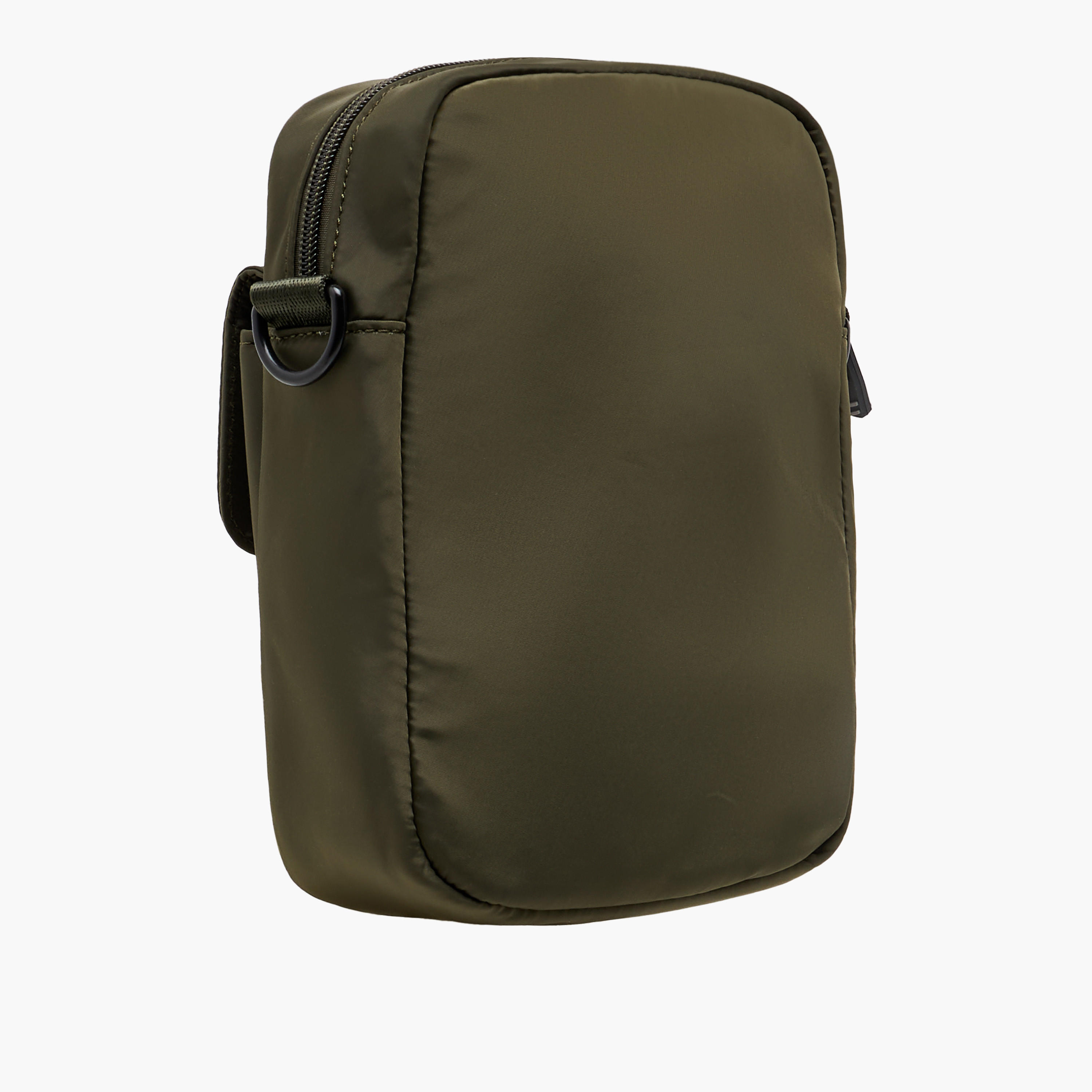 Lee Cooper Solid Crossbody Bag with Zip Closure and Adjustable Strap-men-bags-image-5