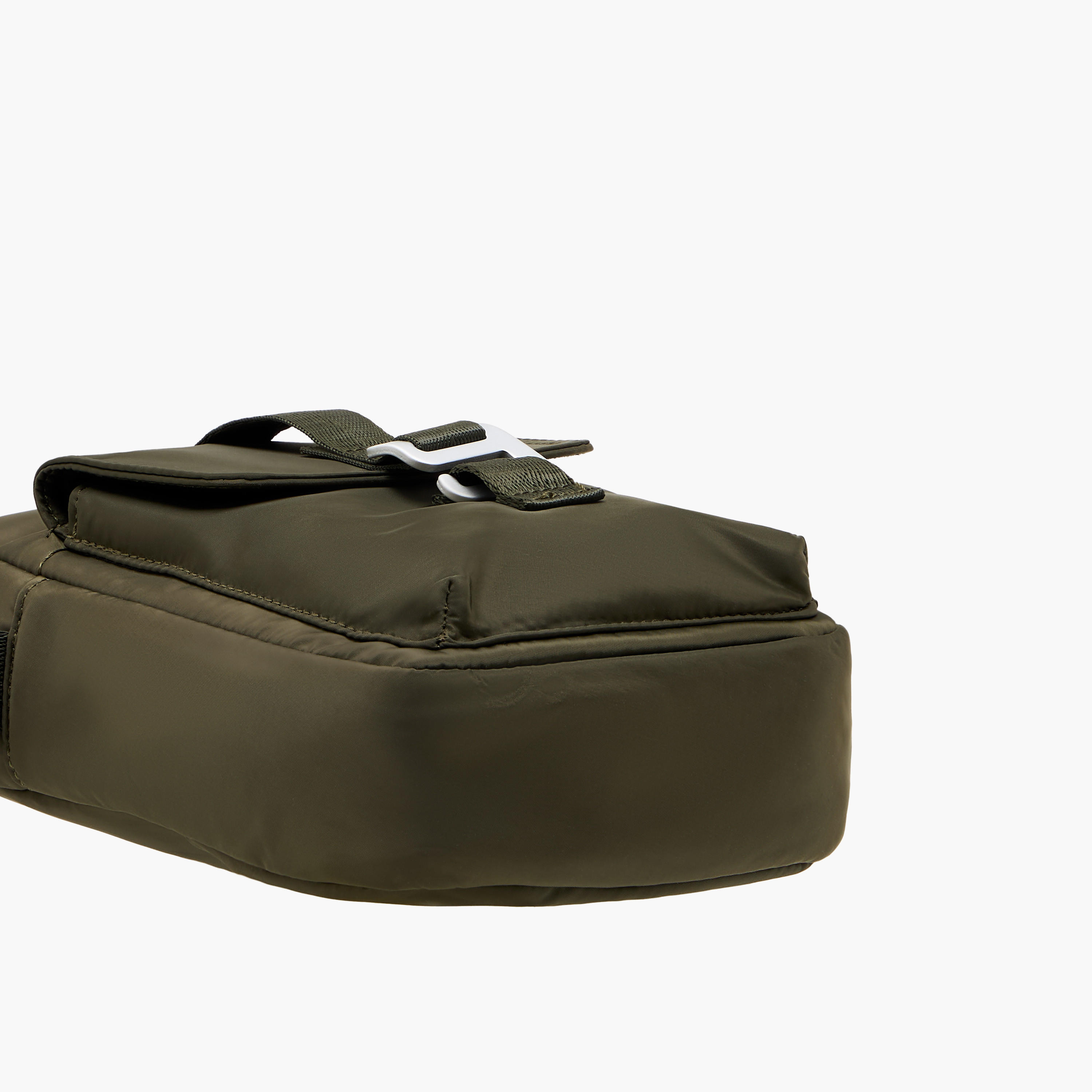 Lee Cooper Solid Crossbody Bag with Zip Closure and Adjustable Strap-men-bags-image-6