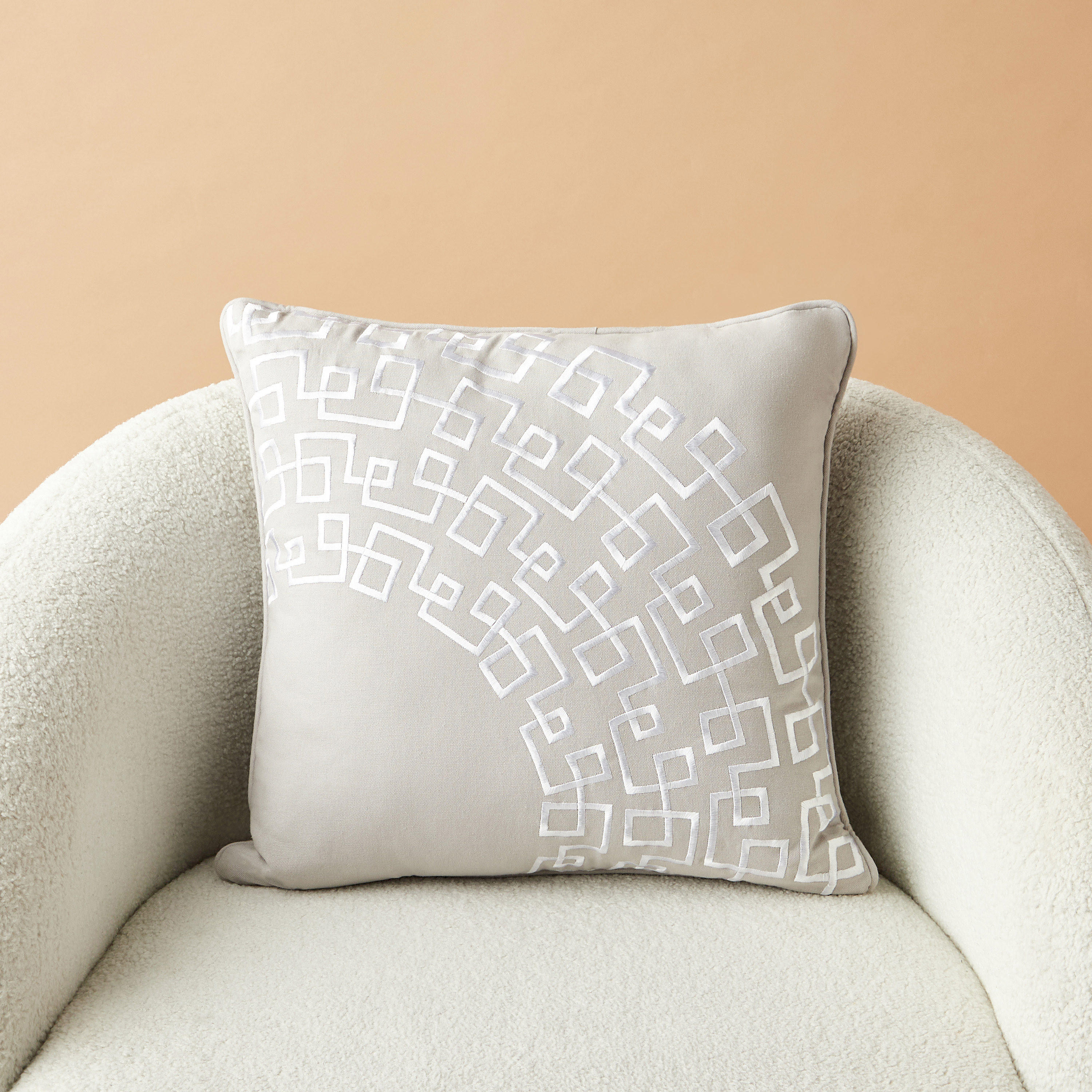 Gia Como Embroidered Cotton Filled Cushion - 50x50 cms-household-cushionsandthrows-filledcushions-decorativecushions-image-2