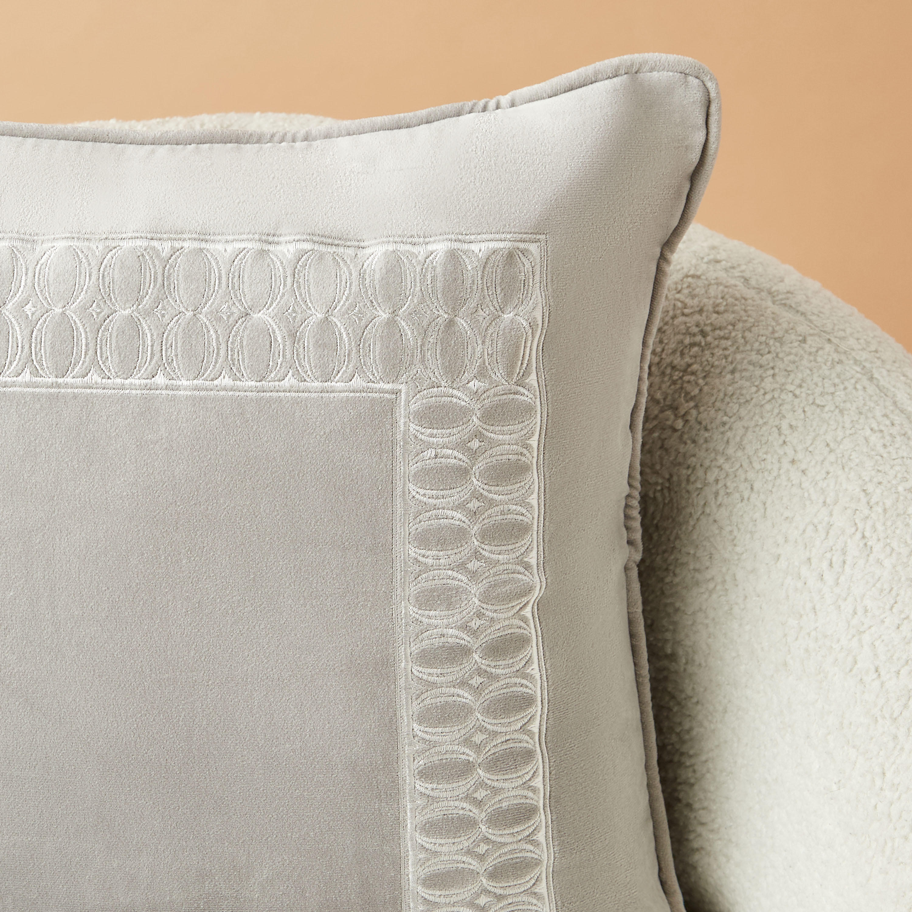 Gia Como Embroidered Cotton Filled Cushion - 50x50 cms-household-cushionsandthrows-filledcushions-decorativecushions-image-3