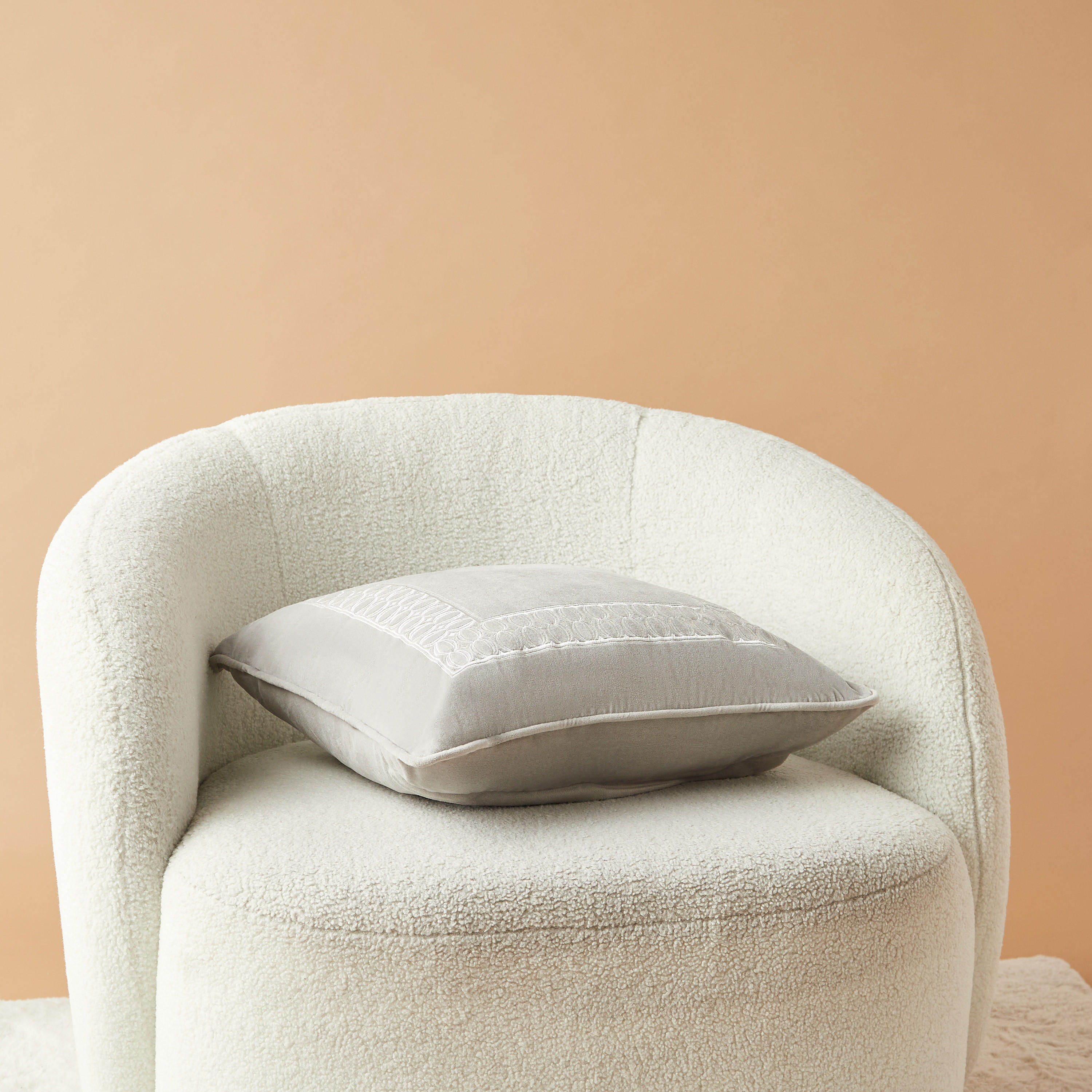 Gia Como Embroidered Cotton Filled Cushion - 50x50 cms-household-cushionsandthrows-filledcushions-decorativecushions-image-4
