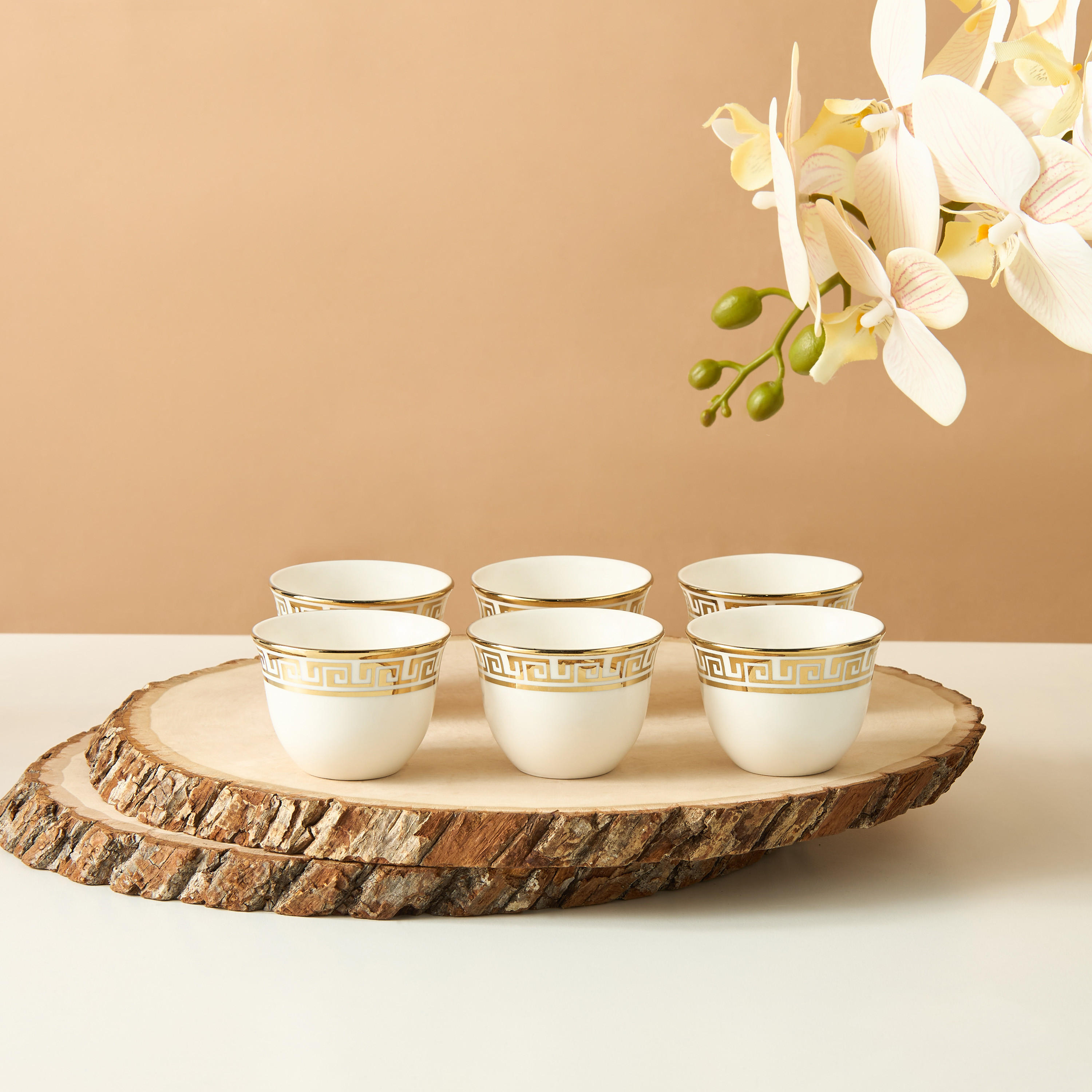 Gia Como 6-Piece Porcelain Kahwa Cup Set - 60 ml-household-dining-teaandcoffee-teaandcoffeesets-image-1