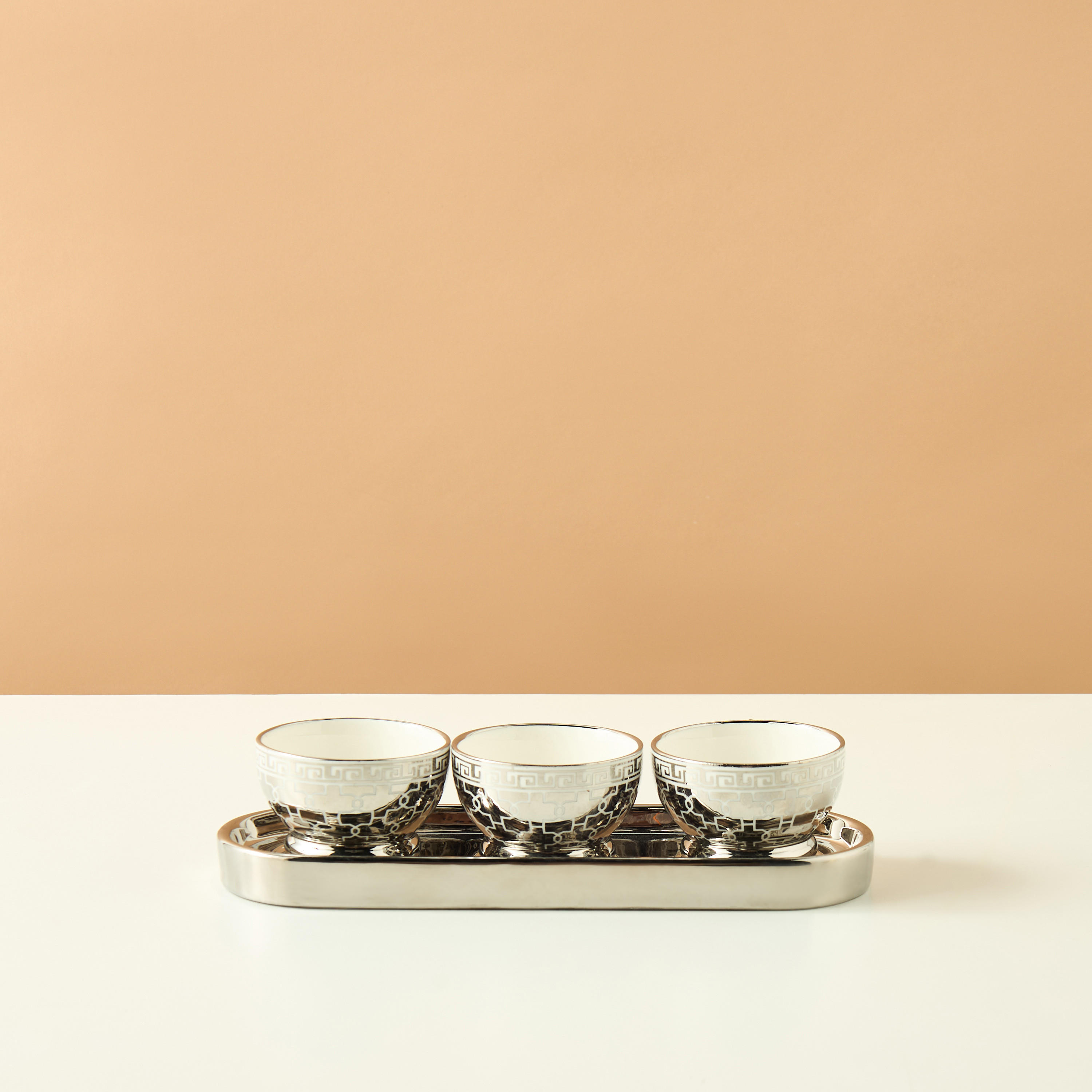 Gia Como 3-Piece Serving Bowl with Tray Set-household-dining-serveware-servingtrays-image-2