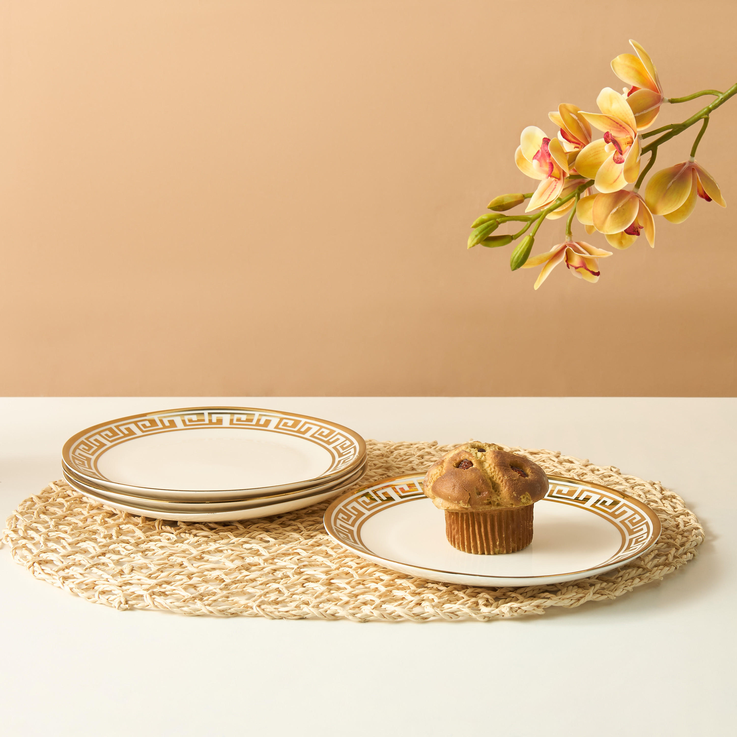 Gia Como Printed Porcelain Quarter Plate - Set of 4-household-dining-dinnerware-dinnersets-image-1