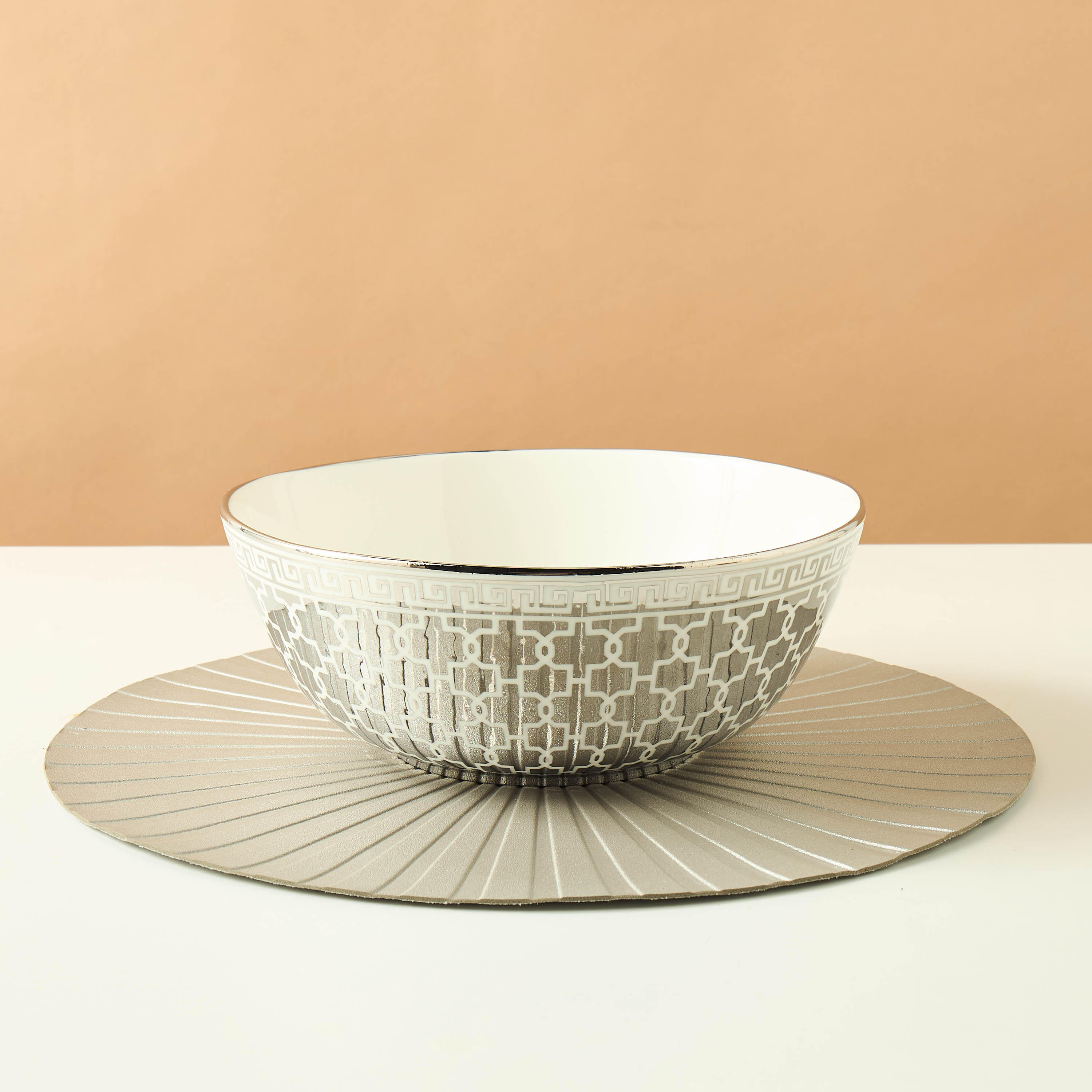 وعاء سلطة بورسلان بطبعات من جيا كومو - 25 سم-household-dining-dinnerware-bowls-image-1