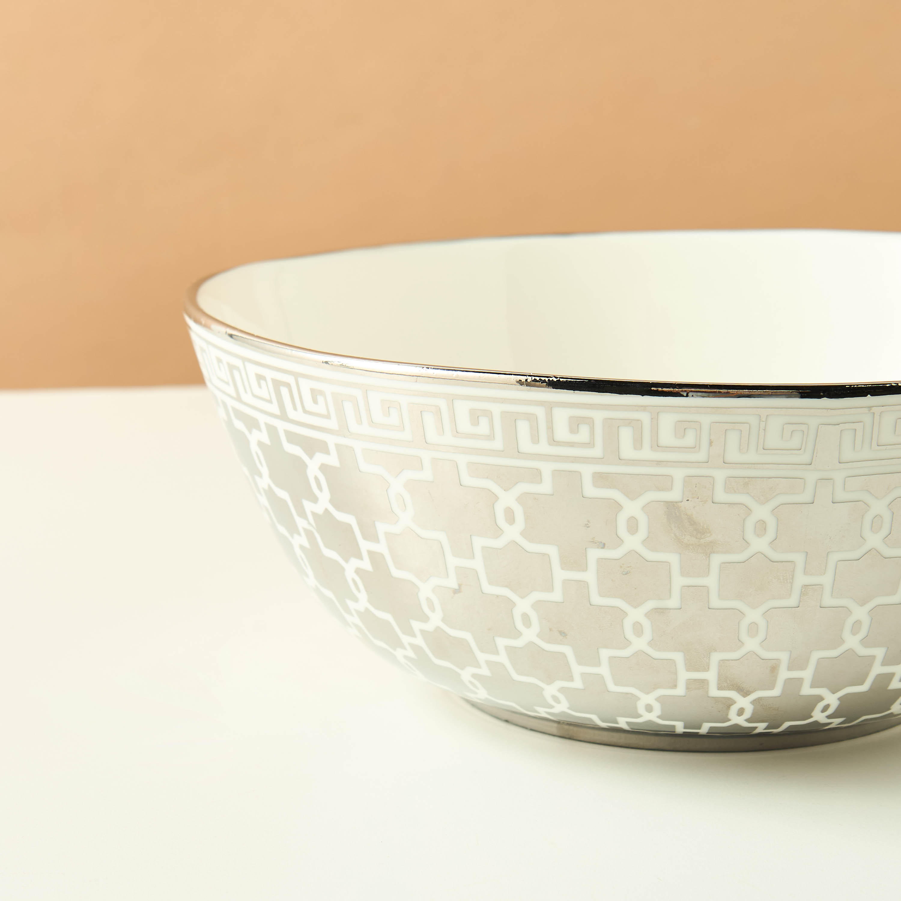 وعاء سلطة بورسلان بطبعات من جيا كومو - 25 سم-household-dining-dinnerware-bowls-image-4
