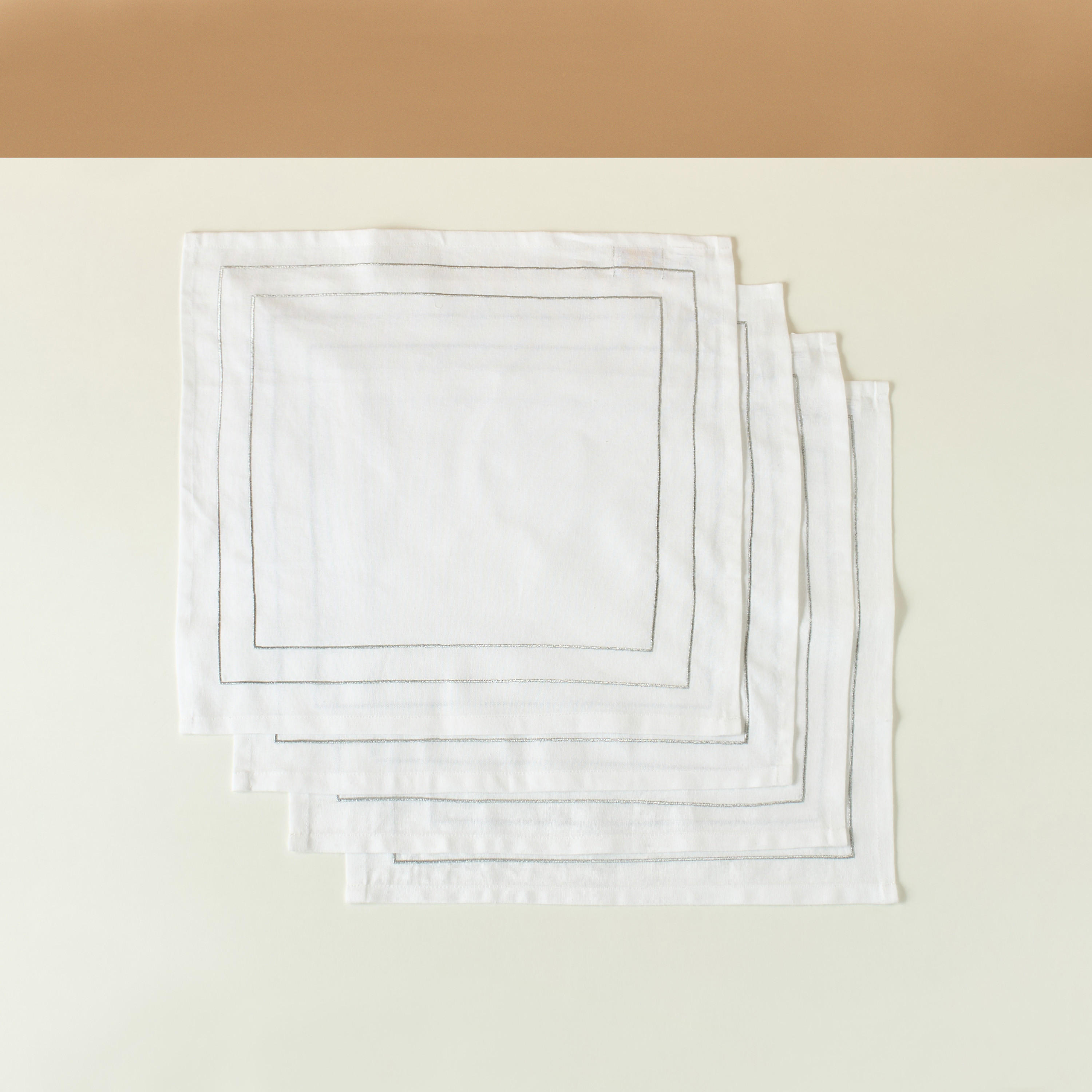 Gia 4-Piece Embroidered Napkin Set - 42x42 cms-household-dining-tablelinen-napkinsandaccessories-image-2