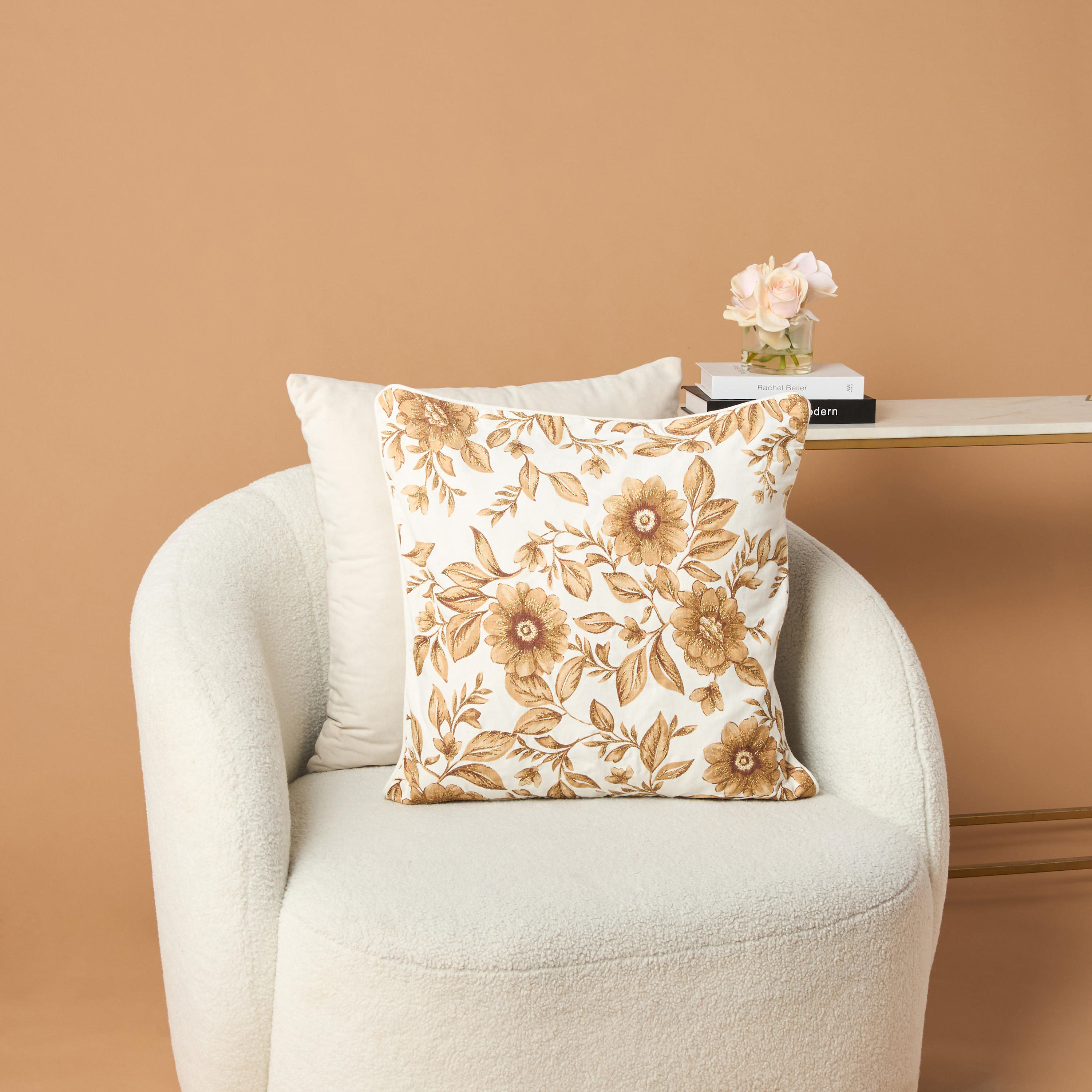 Gia Como Floral Print Cushion Cover - 50x50 cms-household-cushionsandthrows-cushioncovers-image-1