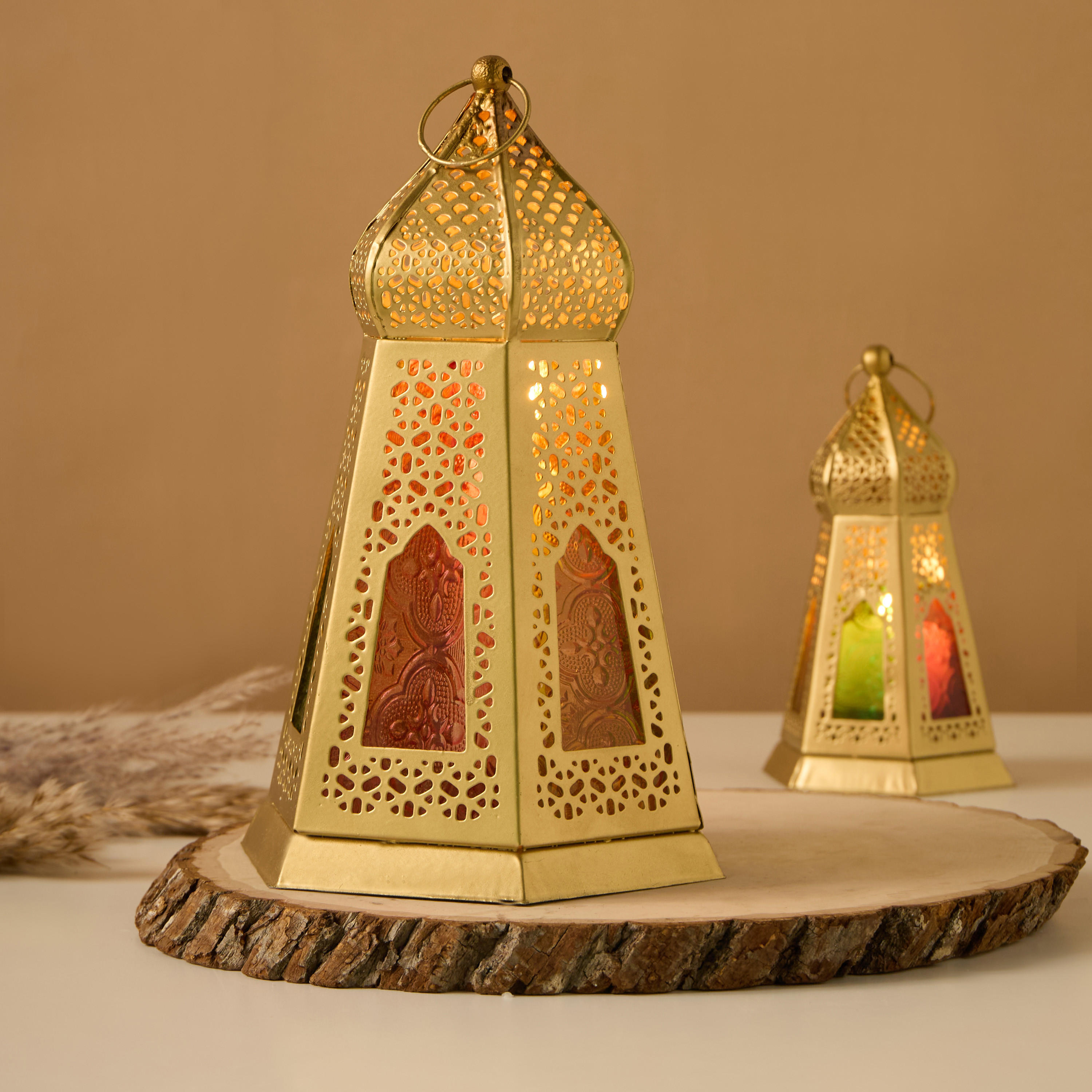 فانوس معدن مزين - 21 سم-household-decor-candleholdersandlanterns-image-5