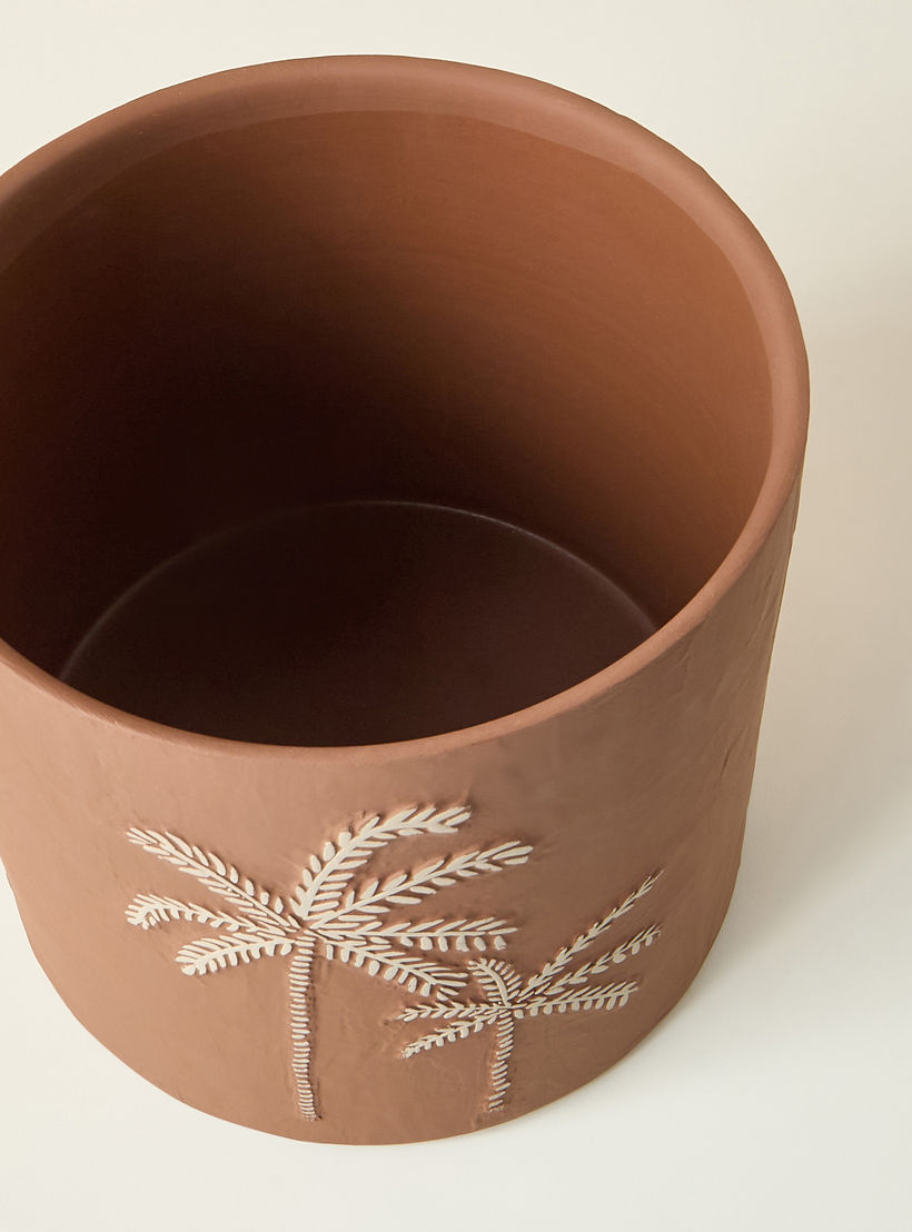 Palm Decorative Ceramic Lantern - 18 cms-household-decor-decorativeobjectsandsculptures-image-5
