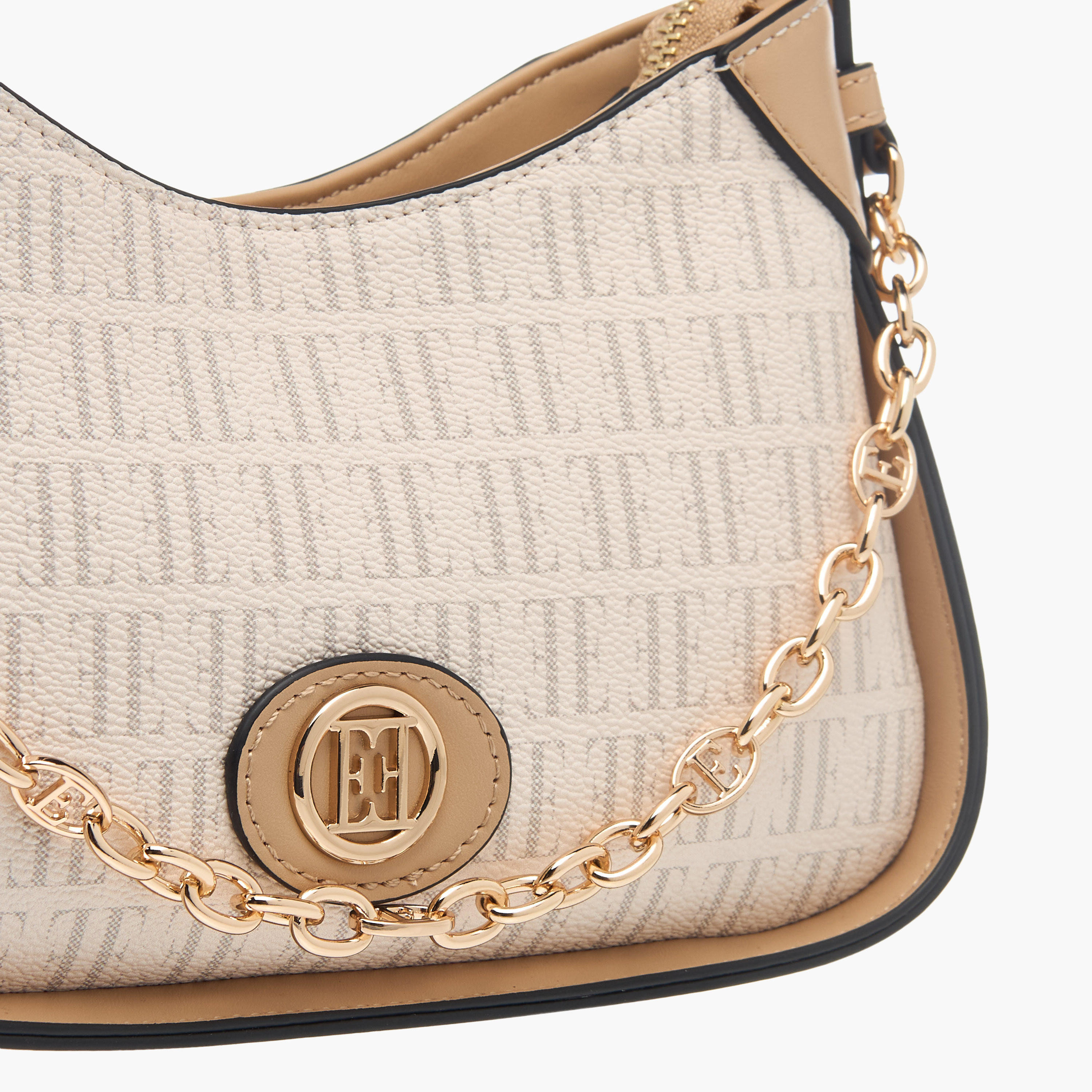 شنطة كروس بودي بطبعات مونوجرام وحزام قابل للتعديل وسحّاب إغلاق من إيل-women-bagsandwallets-handbags-image-4