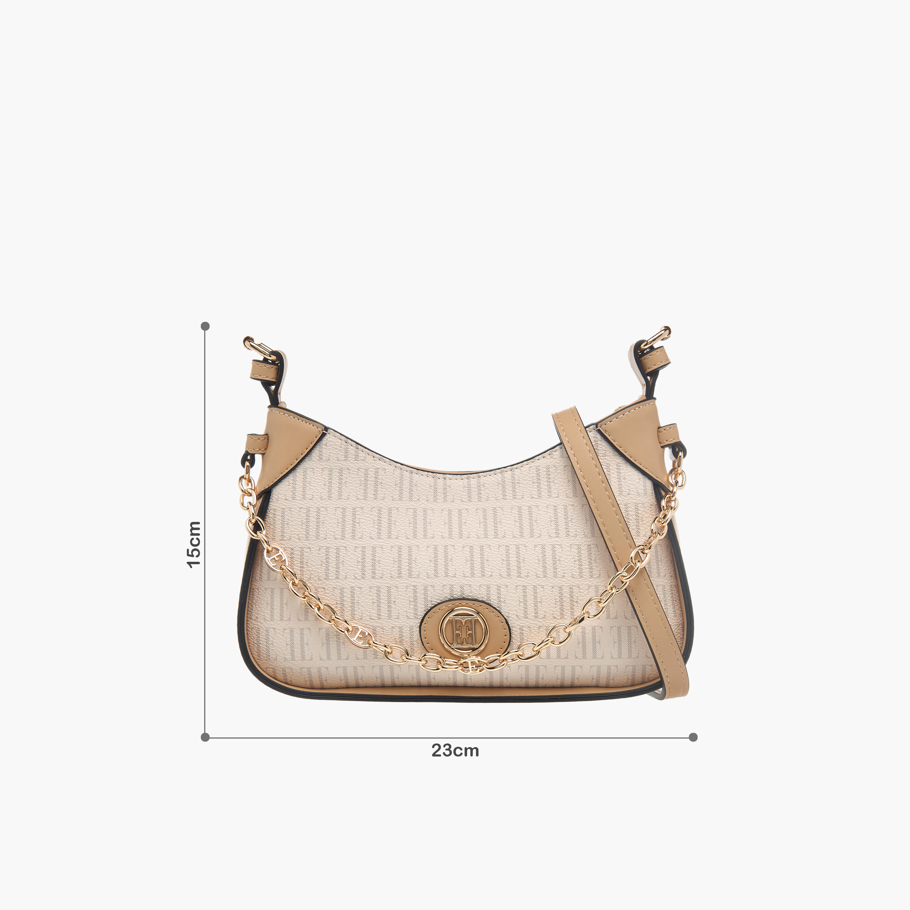 شنطة كروس بودي بطبعات مونوجرام وحزام قابل للتعديل وسحّاب إغلاق من إيل-women-bagsandwallets-handbags-image-8