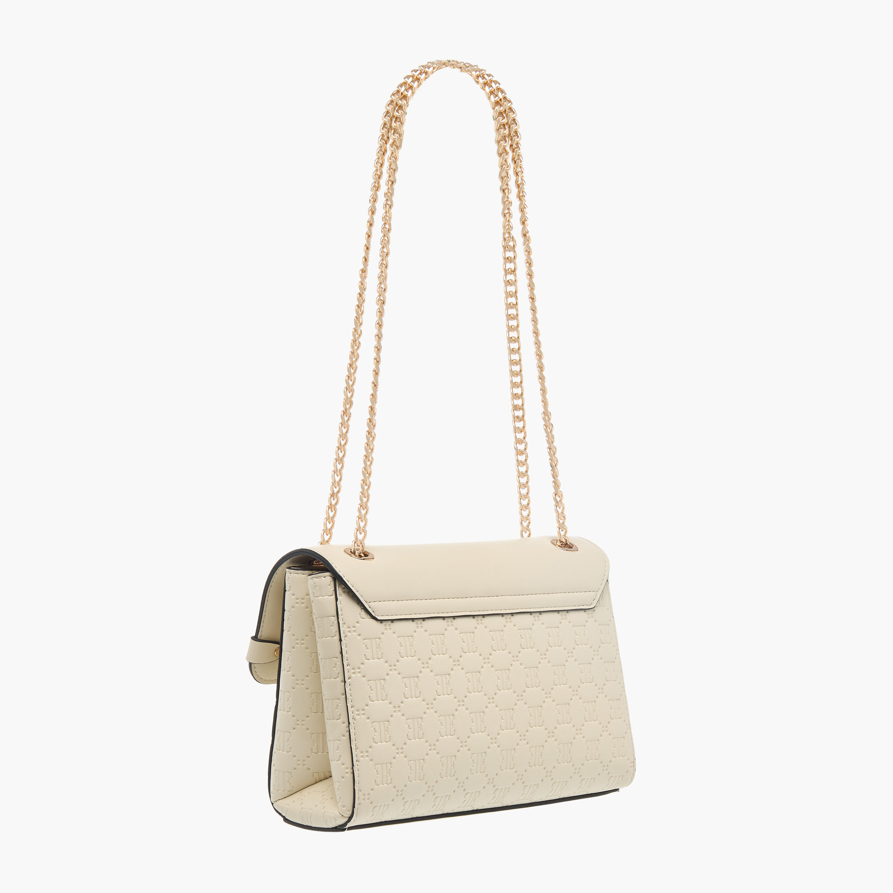 شنطة كروس بودي بنقوش مونوجرام وحزام سلسلة وقفل إغلاق تويست من إيل-women-bagsandwallets-handbags-image-3