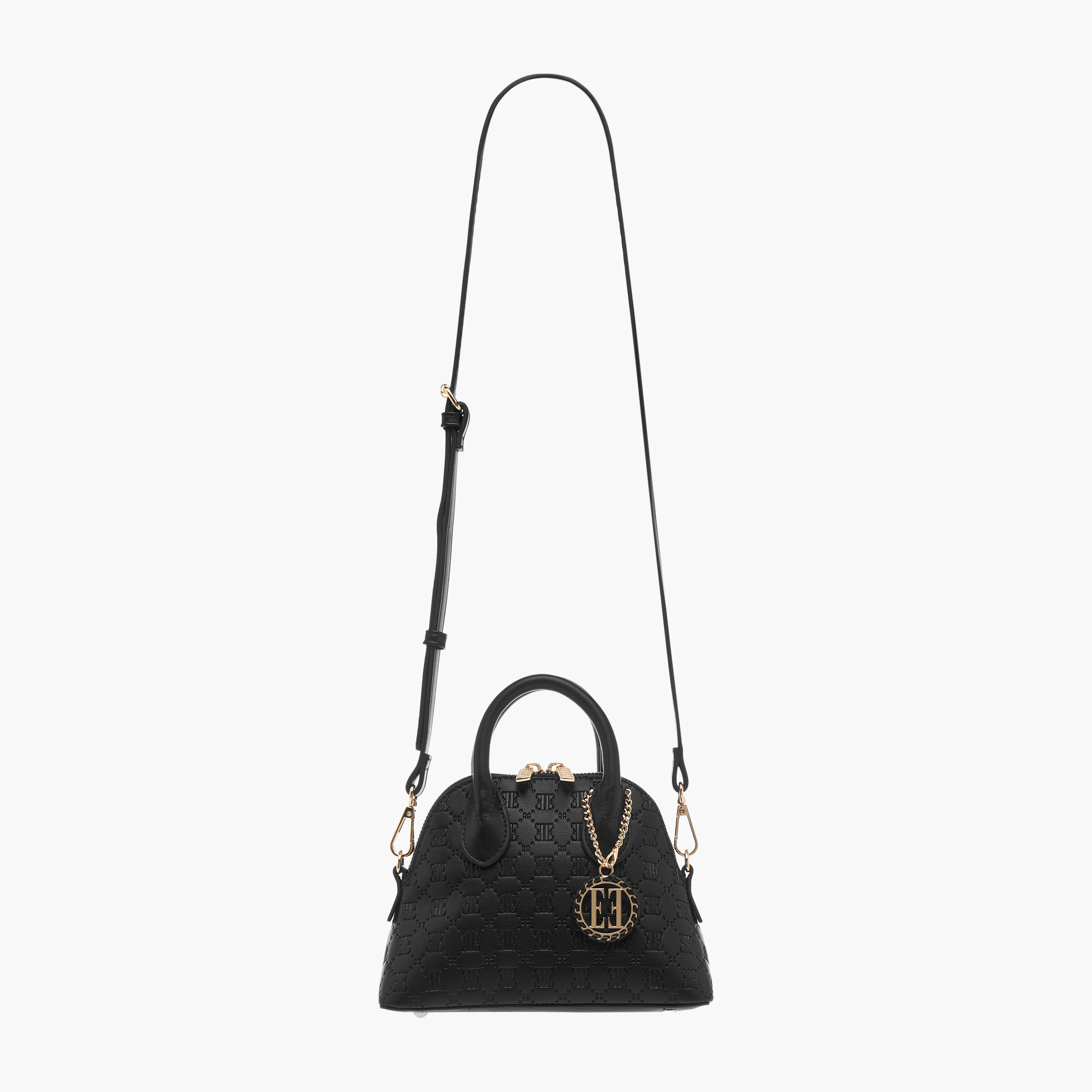 شنطة كروس بودي صغيرة بنقوش مونوجرام ومقبض مزدوج وسحاب إغلاق من إيل-women-bagsandwallets-handbags-image-9