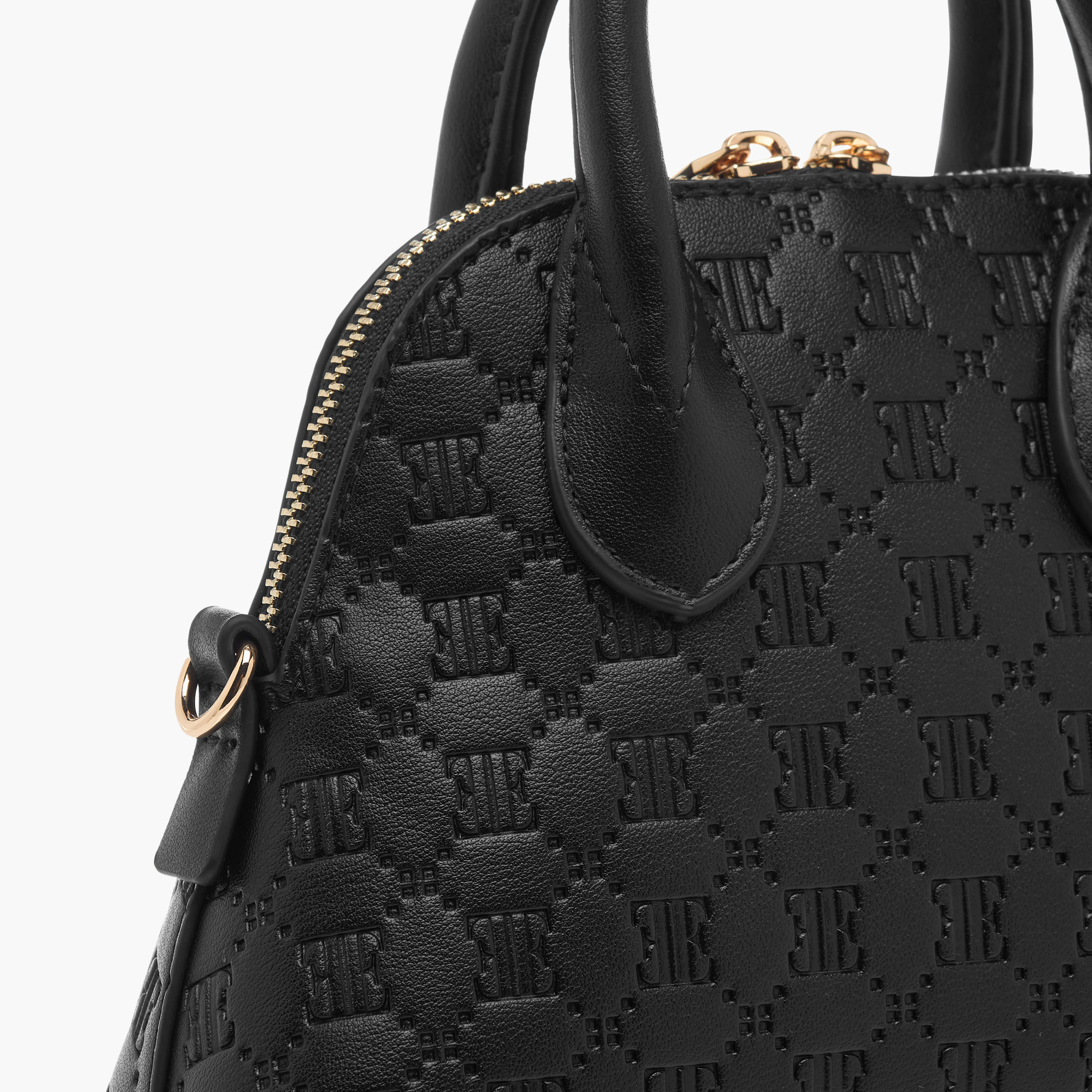 شنطة كروس بودي صغيرة بنقوش مونوجرام ومقبض مزدوج وسحاب إغلاق من إيل-women-bagsandwallets-handbags-image-12