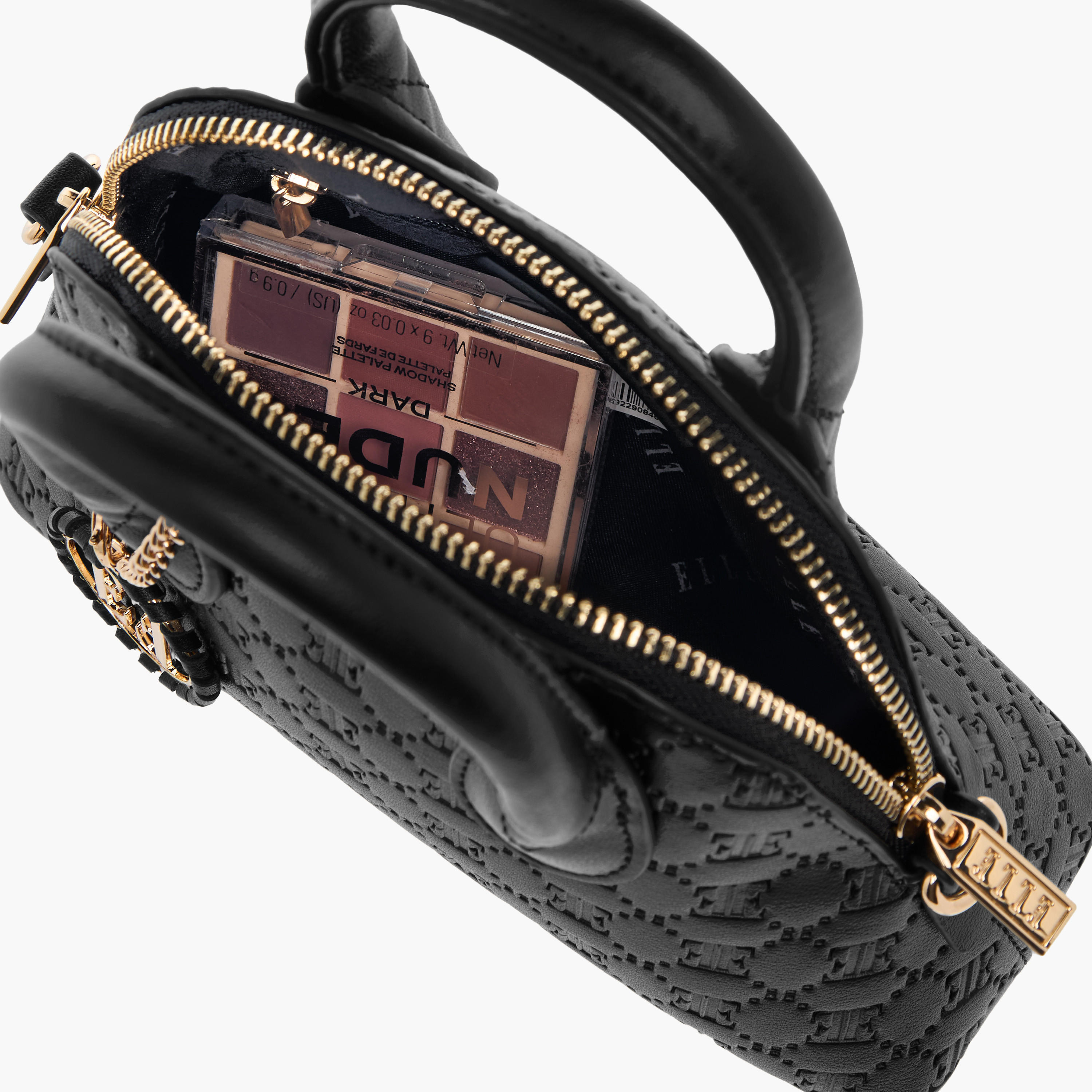 شنطة كروس بودي صغيرة بنقوش مونوجرام ومقبض مزدوج وسحاب إغلاق من إيل-women-bagsandwallets-handbags-image-14
