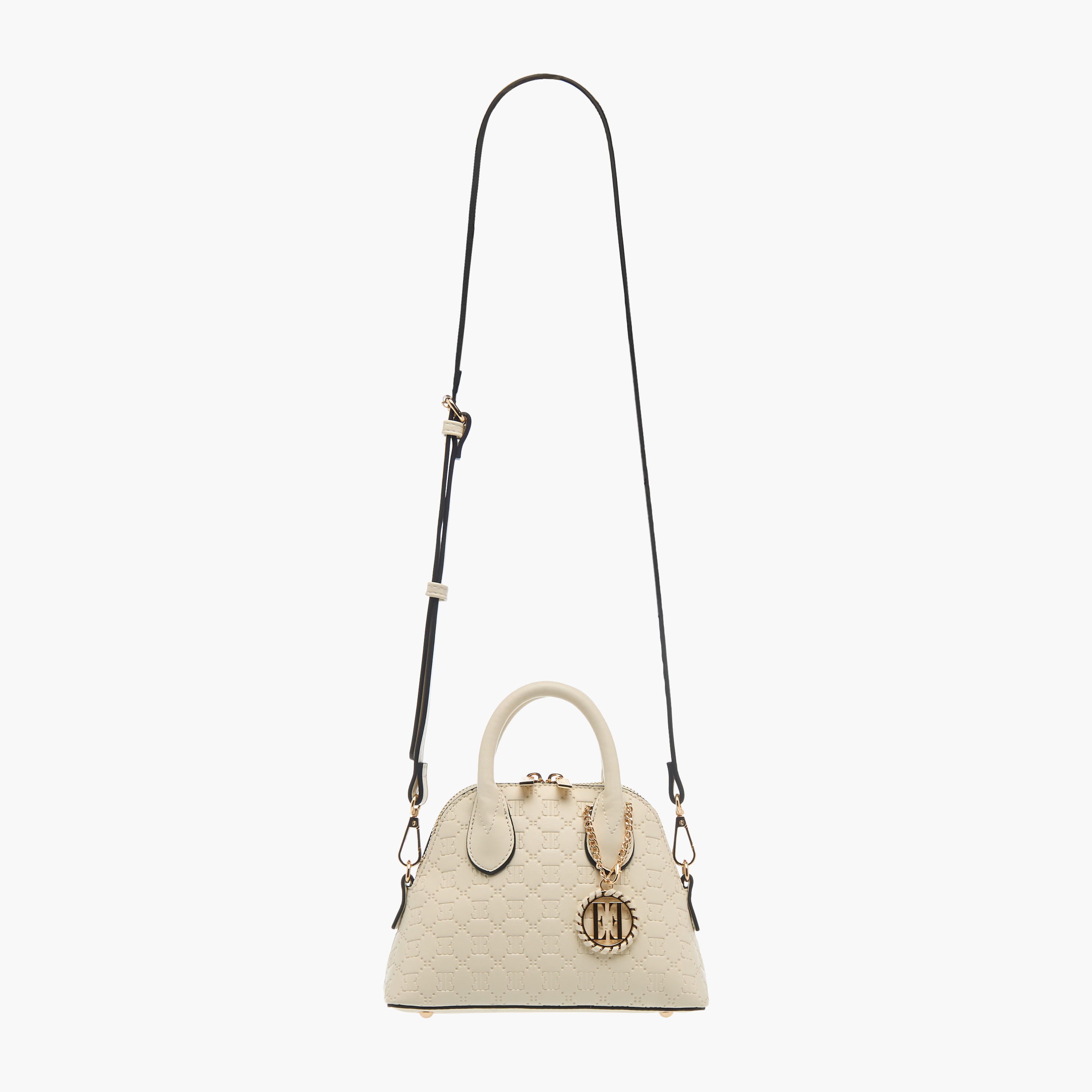 شنطة كروس بودي صغيرة بنقوش مونوجرام ومقبض مزدوج وسحاب إغلاق من إيل-women-bagsandwallets-handbags-image-2